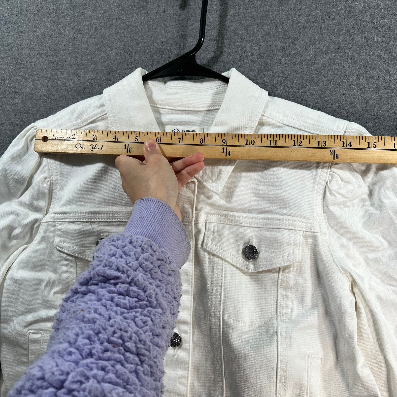 Other Candace Cameron Bure Puff-Sleeve White Denim Size XXS / US 00 / IT 34 - 6 Thumbnail