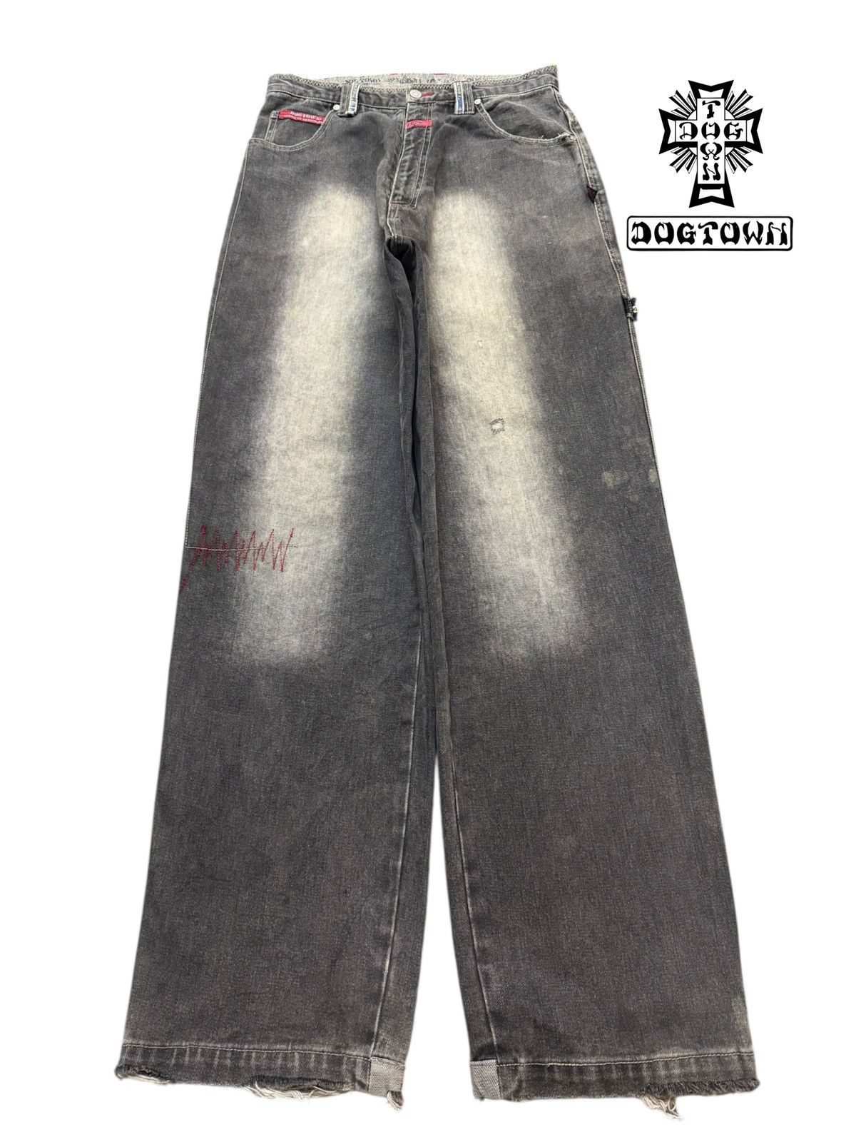 Dogtown BEST! DOGTOWN Black Dragon Sukajan Baggy Black Jeans | Grailed