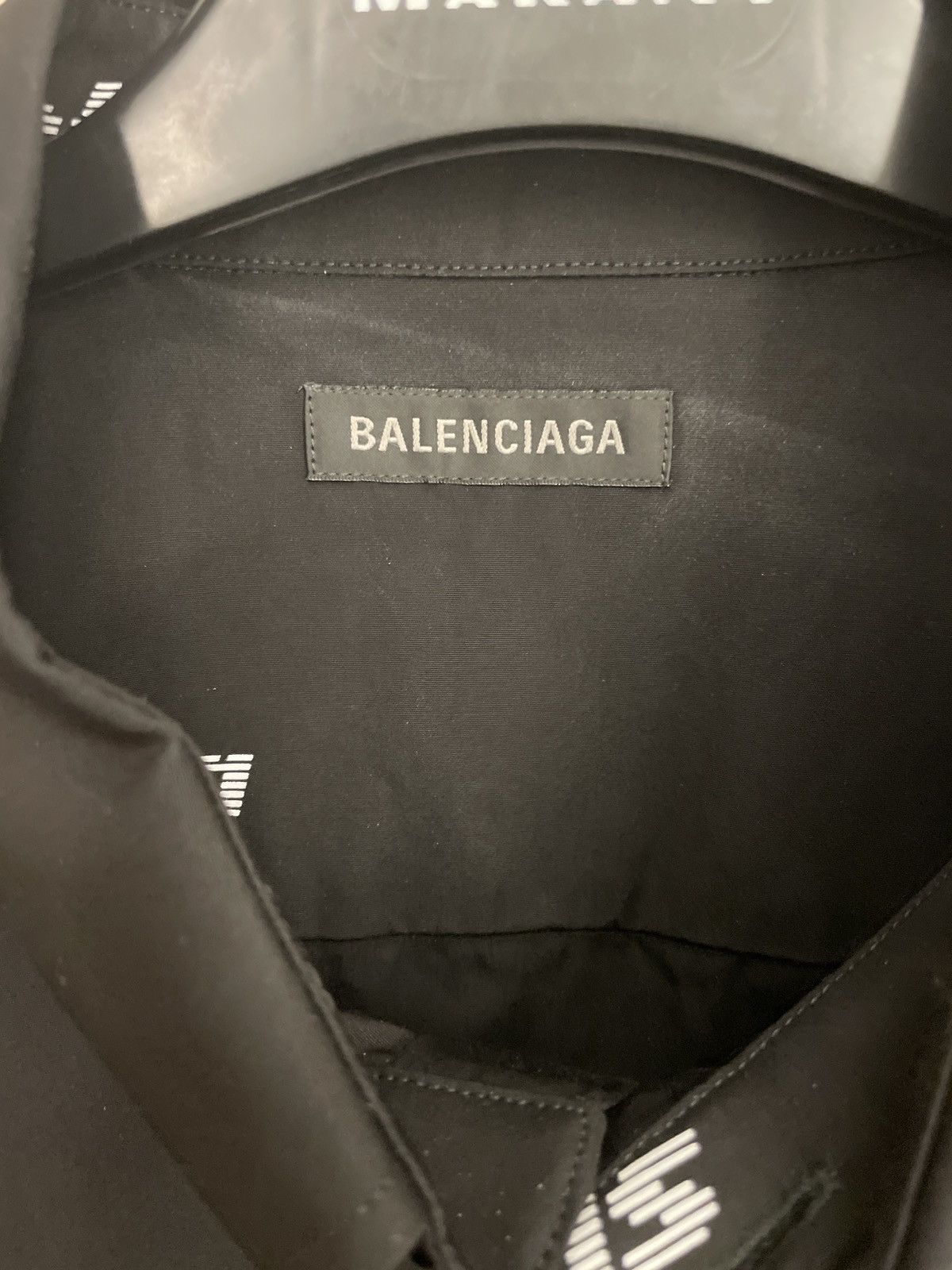 Balenciaga ALL-OVER LOGO SHIRT Size US XL / EU 56 / 4 - 4 Thumbnail