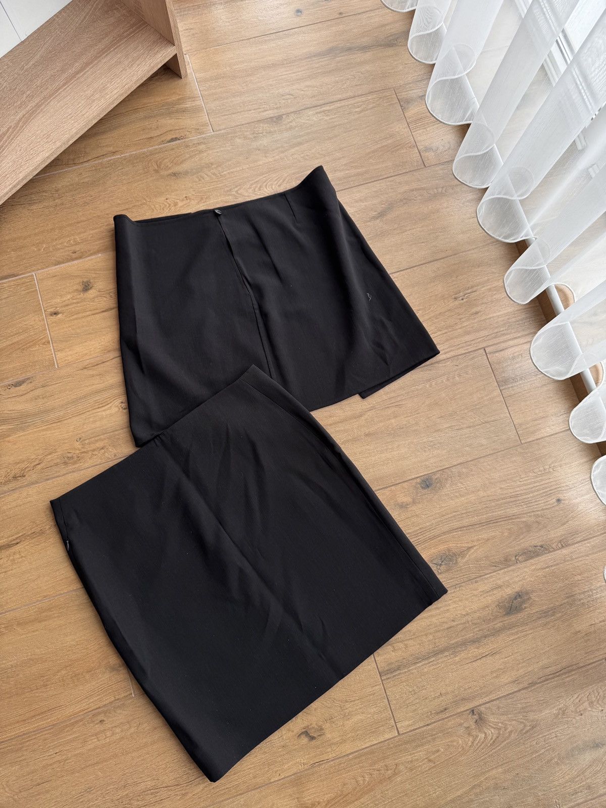 Akris × Vintage Akris Black Corset Belt Leather Elastic WaistCincher x Skirt Size 26" / US 2 / IT 38 - 3 Thumbnail