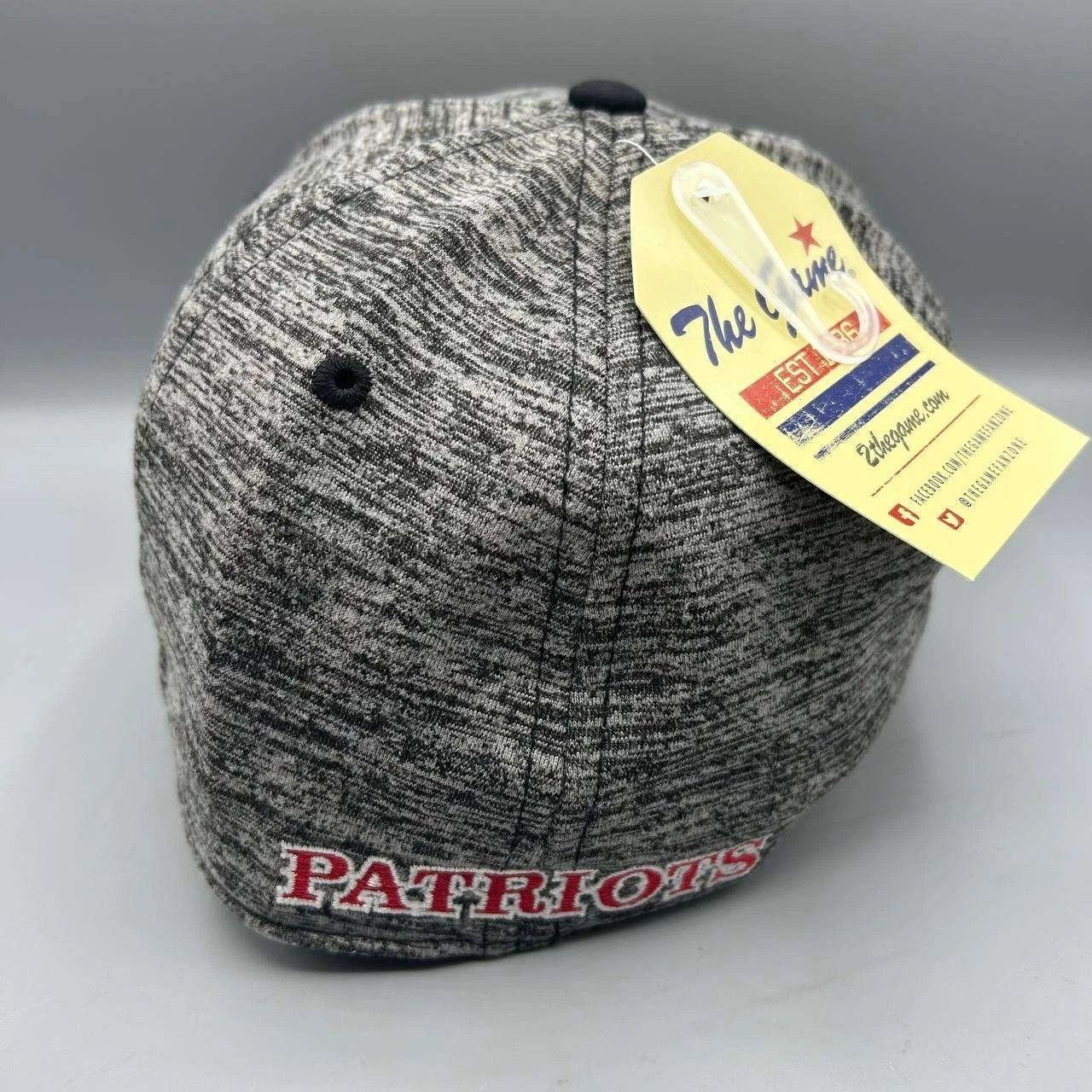 The Game Vintage OM Patriots Hat Men S-M Gray Stretch Fitted Cap New Size ONE SIZE - 7 Thumbnail