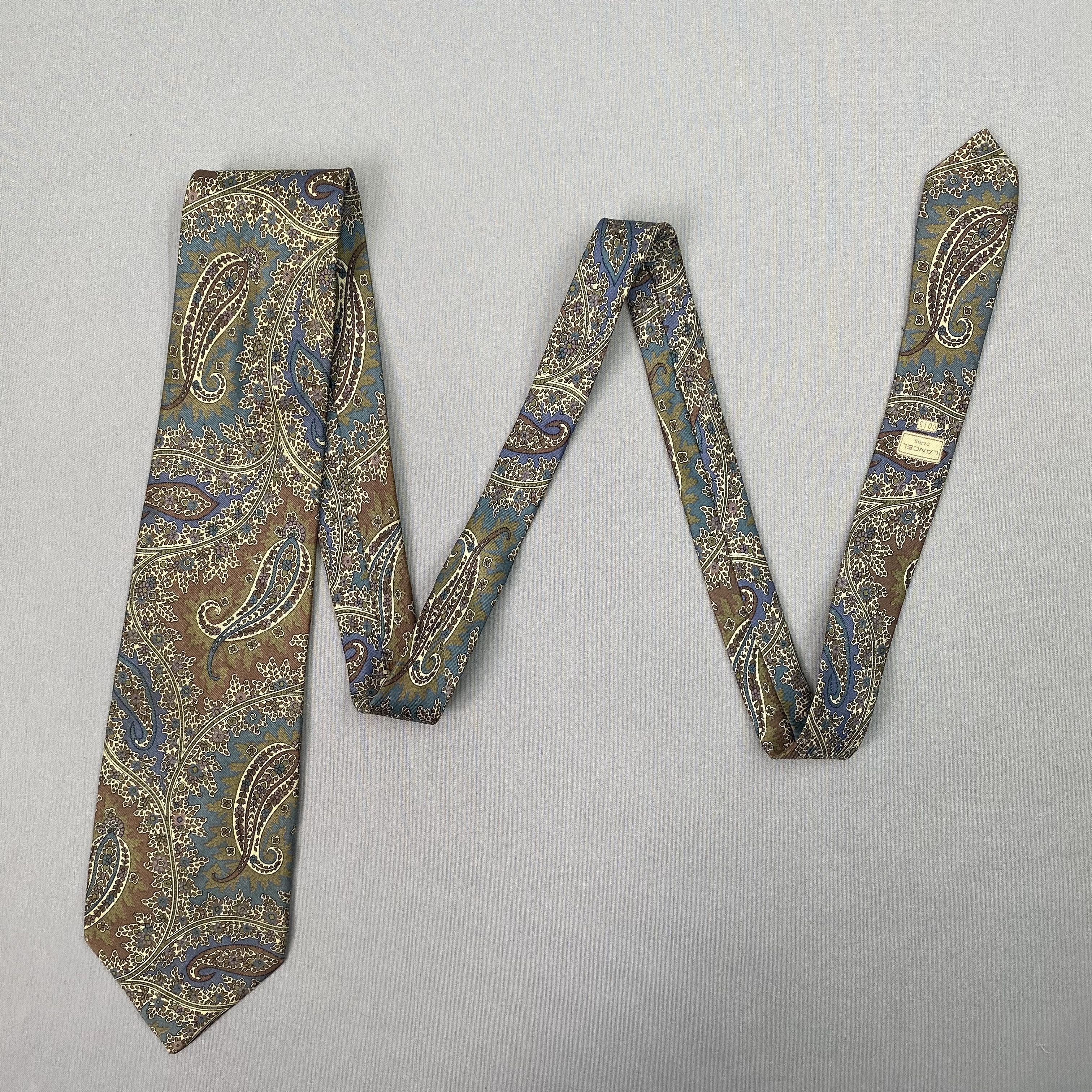 Lancel Vintage Lancel SILK Necktie Cravate Pure Silk Neck Tie Size ONE SIZE - 5 Thumbnail