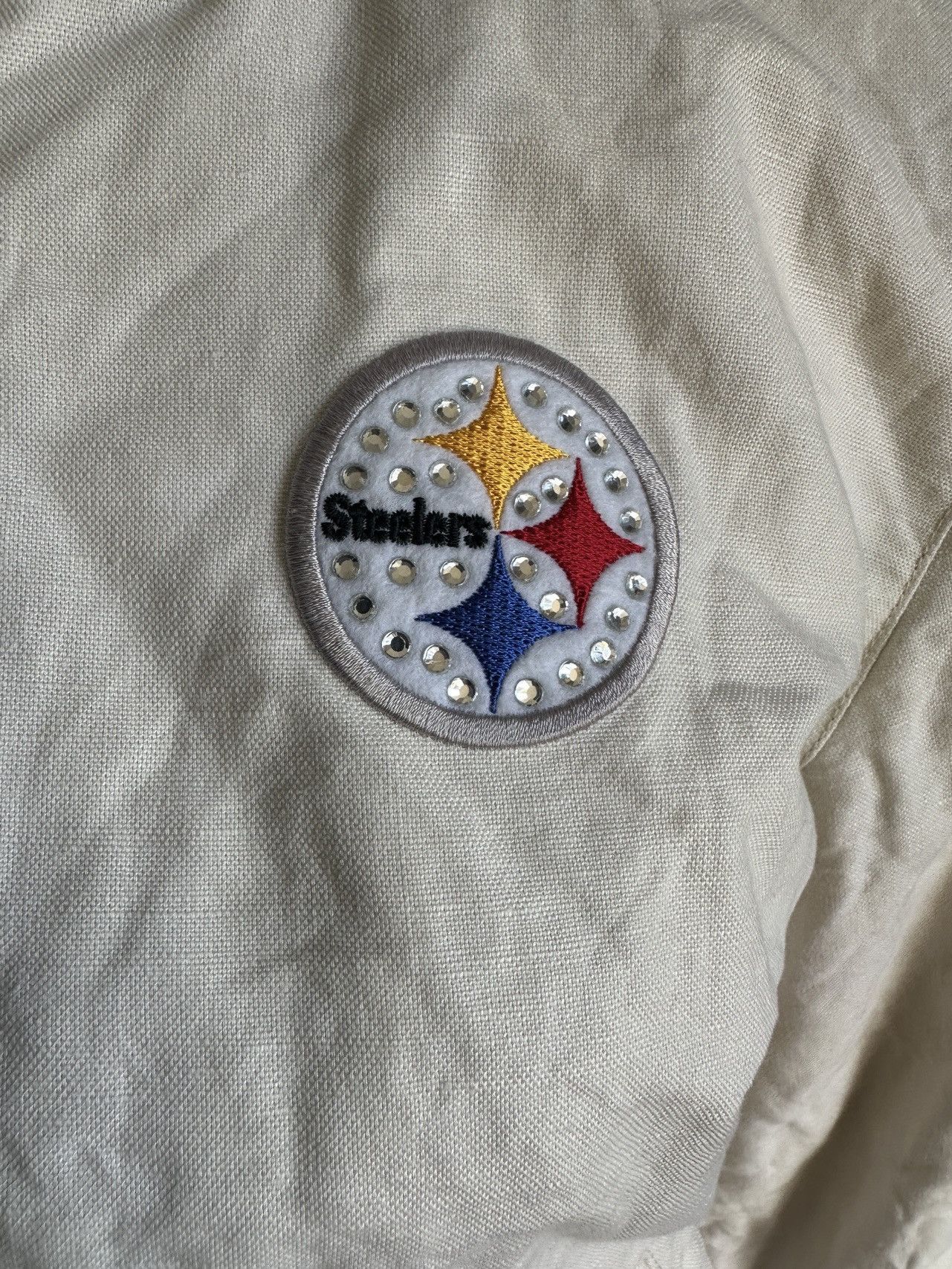 NFL NFL Jacket Beige Pittsburgh Streelers Women's Medium Size M / US 6-8 / IT 42-44 - 4 Thumbnail
