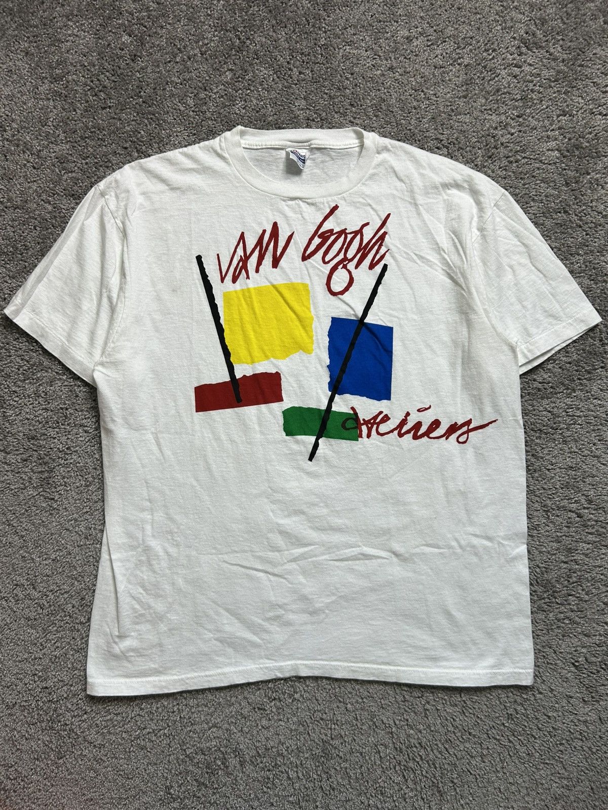 Vintage Vintage 90s Van Gogh Art Tee Single Stitch Hanes Made in USA Size US XL / EU 56 / 4 - 1 Thumbnail