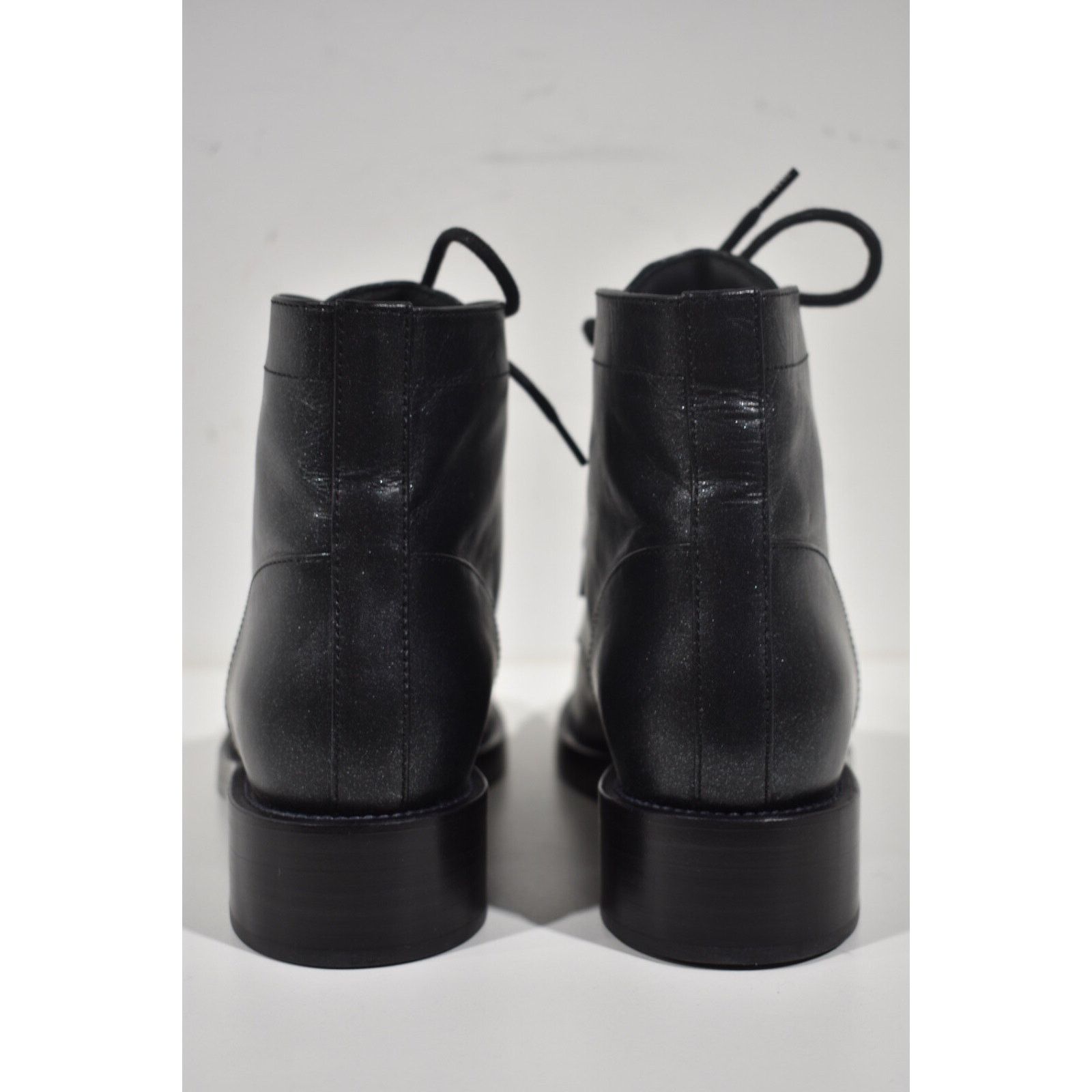 Chanel Chanel 20A Black Calfskin Leather CC Combat Lace Up Tie Size US 9.5 / IT 39.5 - 10 Thumbnail