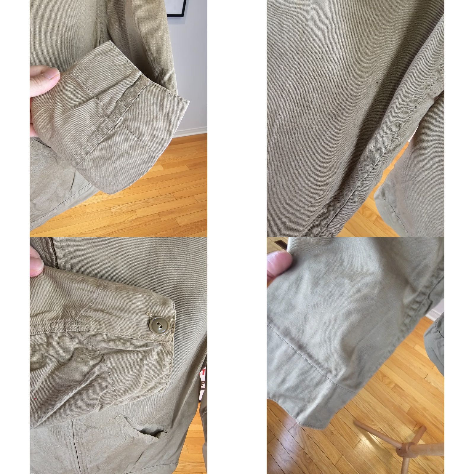 Vintage VINTAGE Unbranded CONMATIC ZIPPER RED FLANEL LINING WORK COTTON JACKET 40 Jacket Mens Beige 50s 22 INCH 24 INCH 23 INCH Size US XXS / EU 40 - 8 Thumbnail