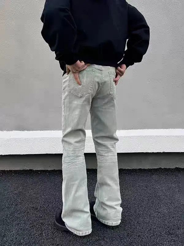 Japanese Brand Kinuka x Jinno Vintage Washed and Aged White Flared Jeans Size US 32 / EU 48 - 8 Thumbnail