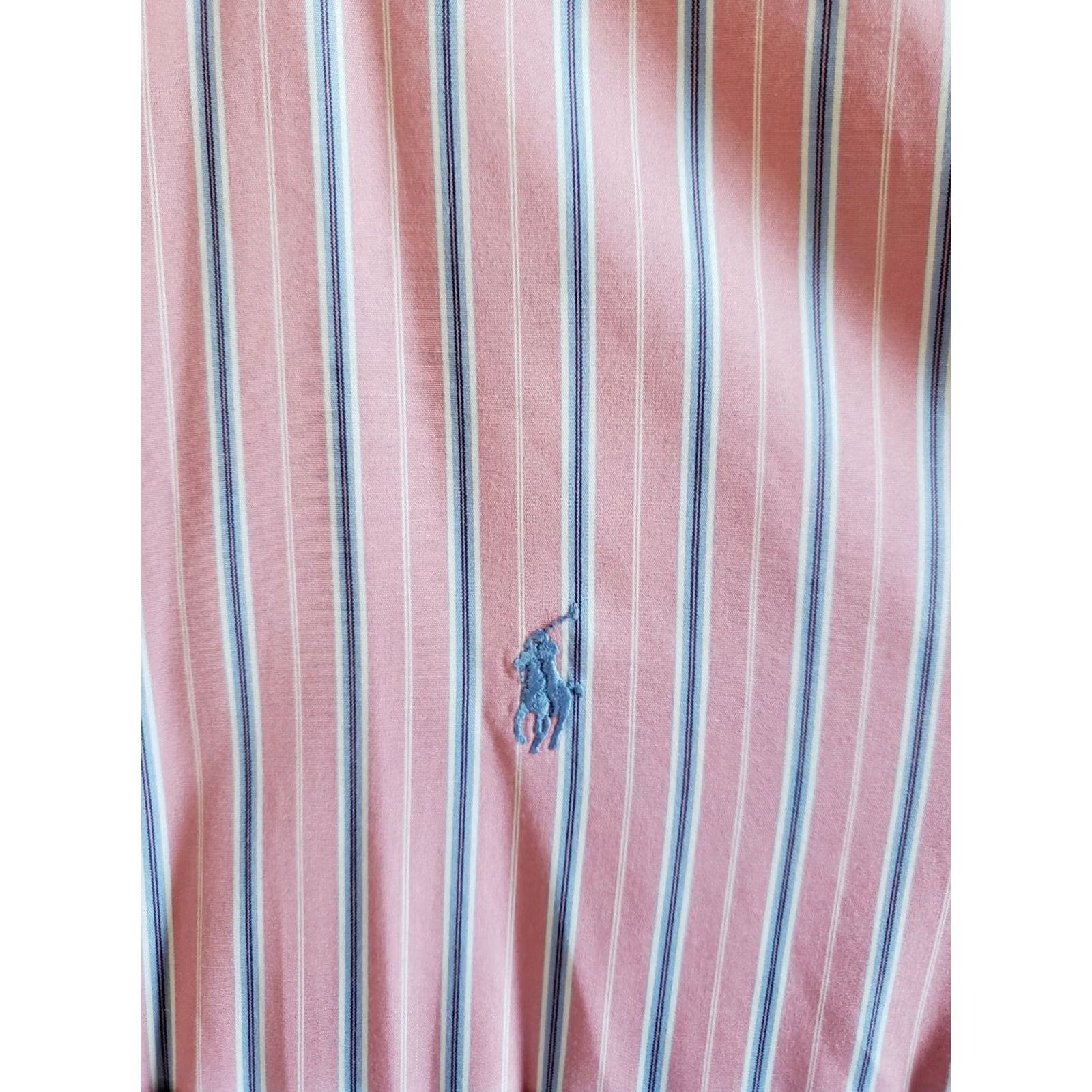 Polo Ralph Lauren Polo Ralph Lauren Men's Shirt Pink Striped Classic Fit Long Sleeve Size 16.5 51" Chest Regular Size Type Dress Shirt Boy? Size US L / EU 52-54 / 3 - 4 Thumbnail