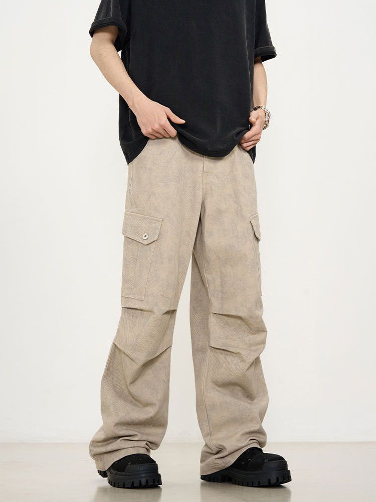 Japanese Brand × Jean Vintage washed distressed straight loose Cargo jeans Size US 32 / EU 48 - 3 Thumbnail