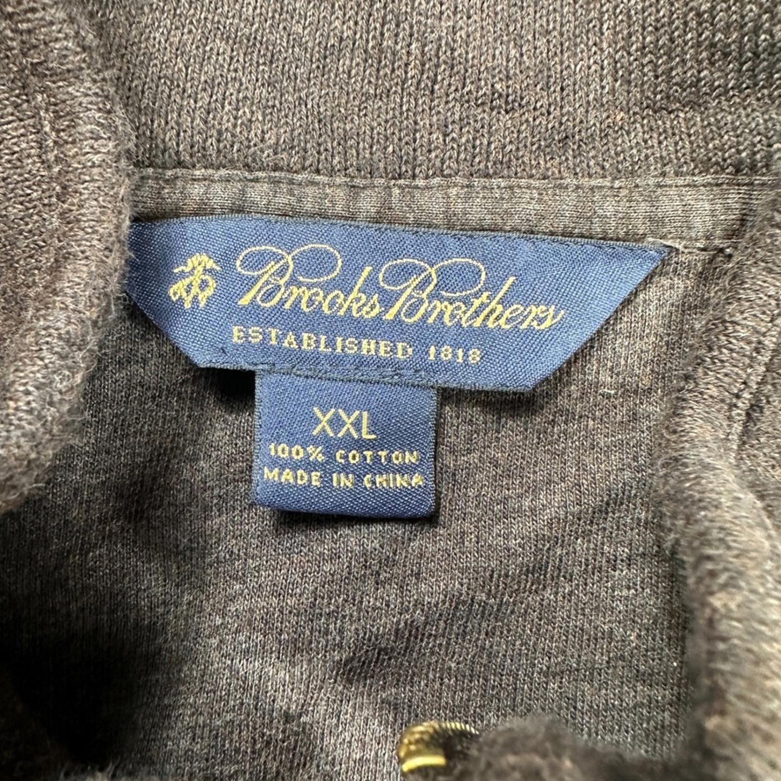 Brooks Brothers Brooks Brothers Mens Quarter Zip Pullover Sweater XXL Brown Size US XXL / EU 58 / 5 - 4 Thumbnail