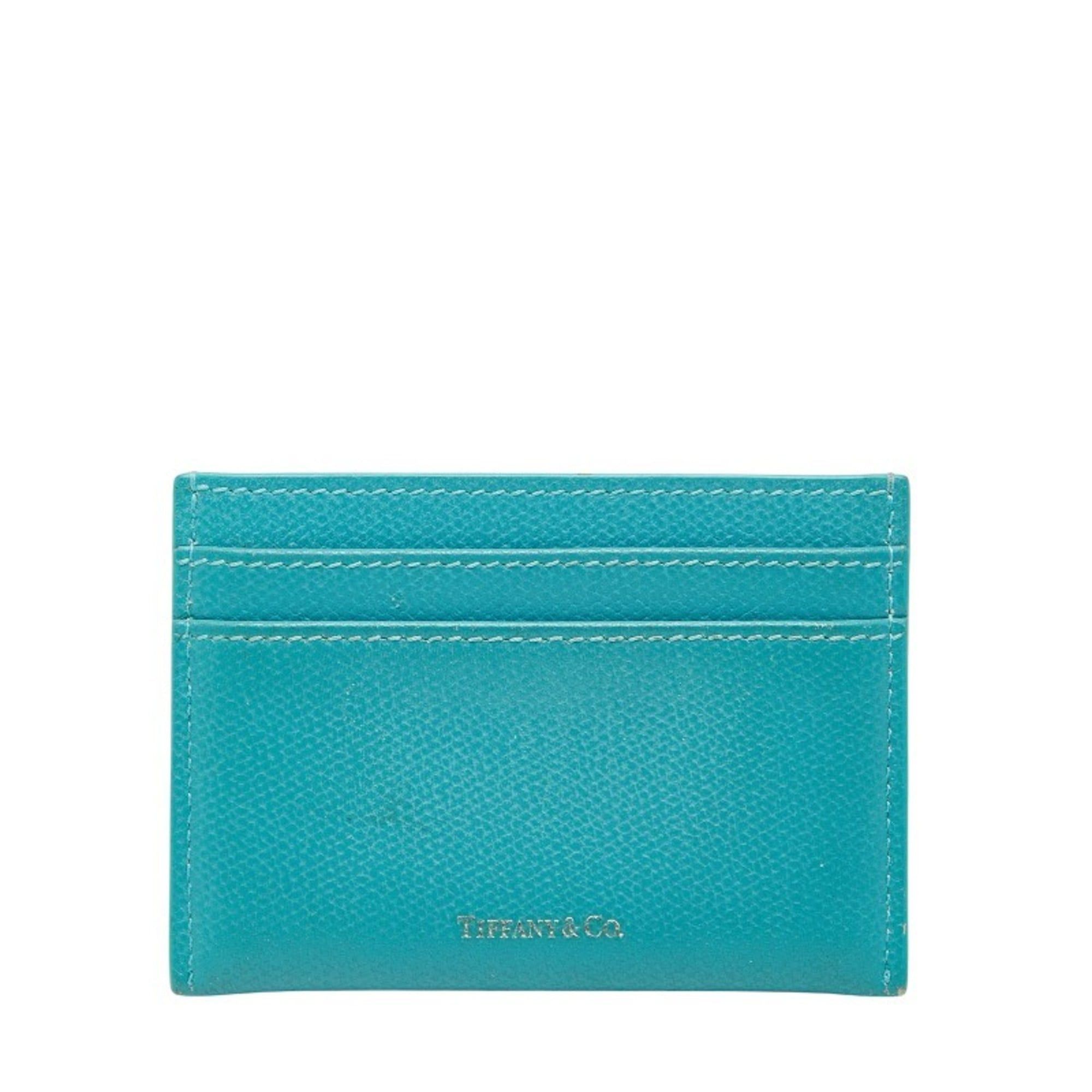 Tiffany & Co. Women's Business Card Case/Card Case/Pass Case in Blue Leather.
