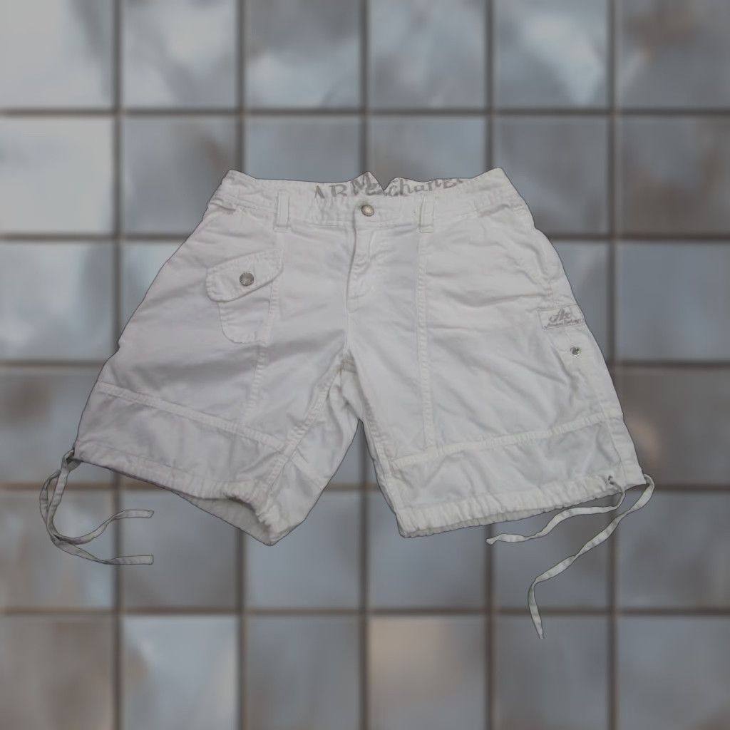 Armani Exchange VINTAGE Armani Exchange Shorts Womens 2 Surplus Army Utility Twill Cargo Drawstring Size 26" / US 2 / IT 38 - 1 Thumbnail