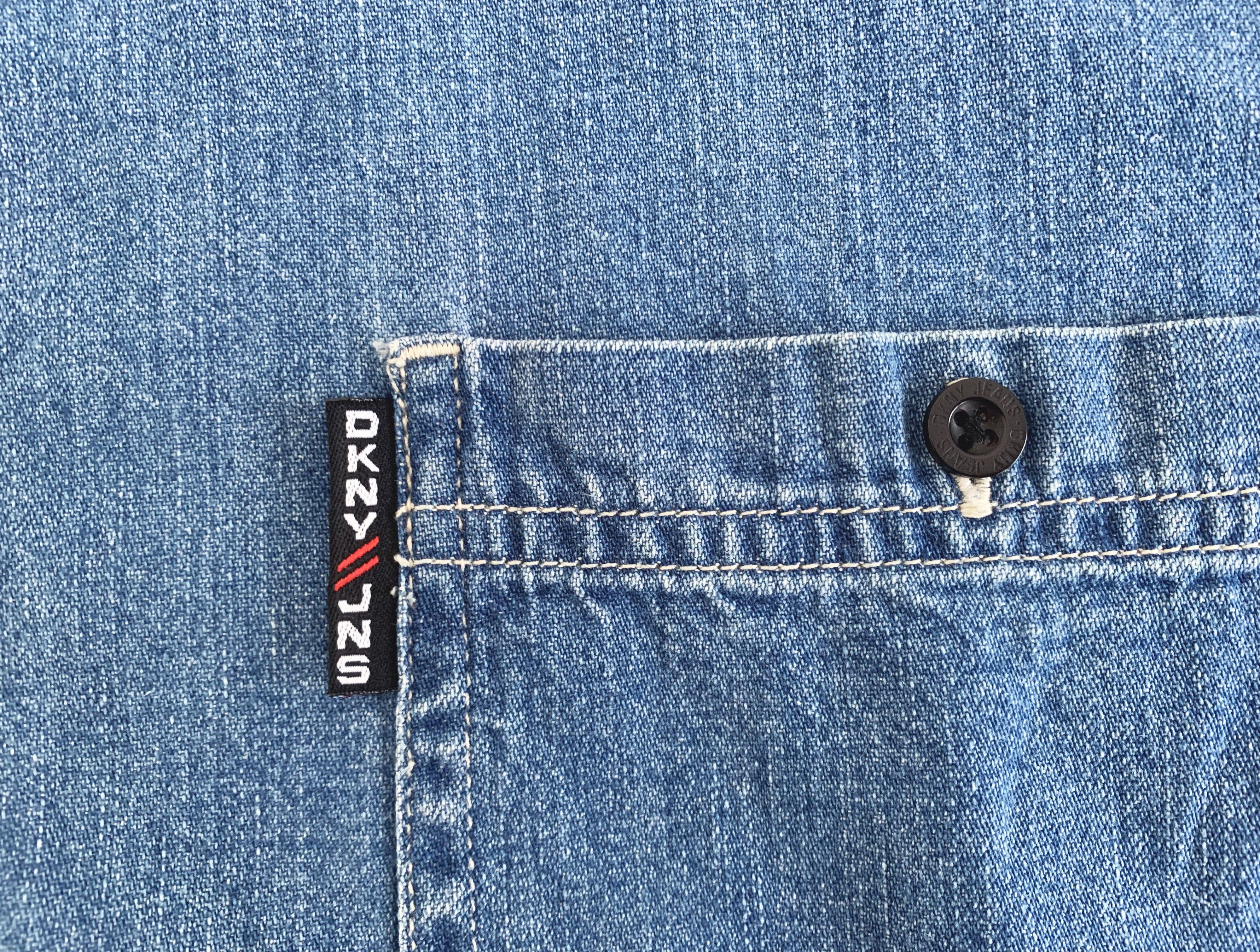 DKNY Vintage 90s DKNY Button Up Shirt Denim Jeans Oversize Size US XXL / EU 58 / 5 - 4 Thumbnail
