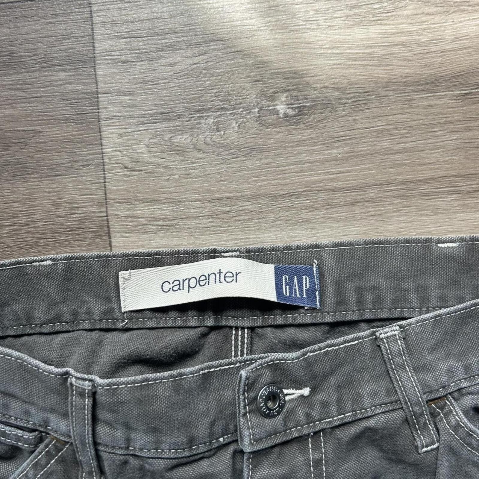 Gap Vintage y2k Moss Green Baggy Carpenter Gap Pants Jeans 38x34 Size US 34 / EU 50 - 6 Thumbnail