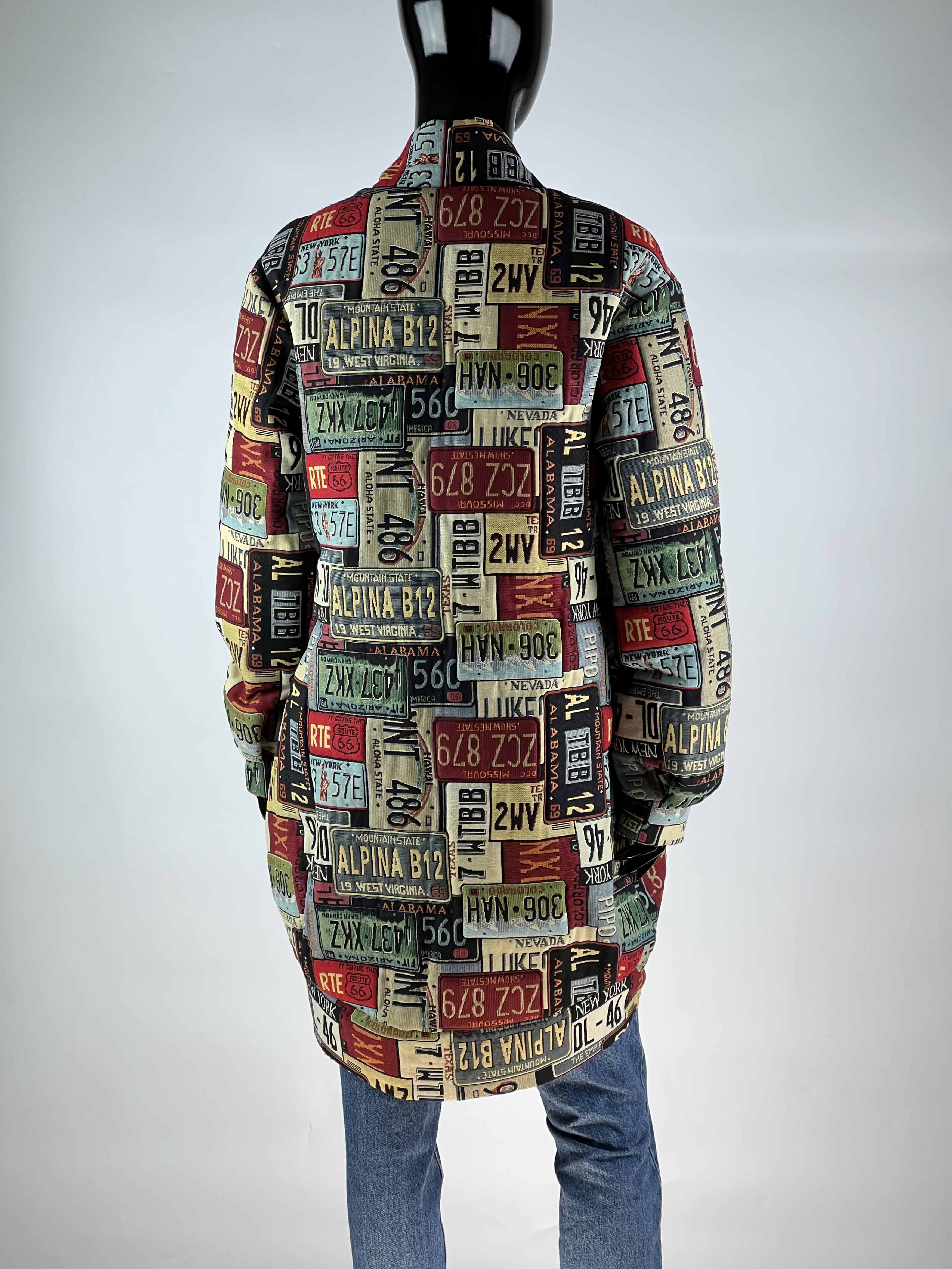 Handmade #Fam Women's Multicolor Full Print Jacket Hand Made Size S / US 4 / IT 40 - 3 Thumbnail