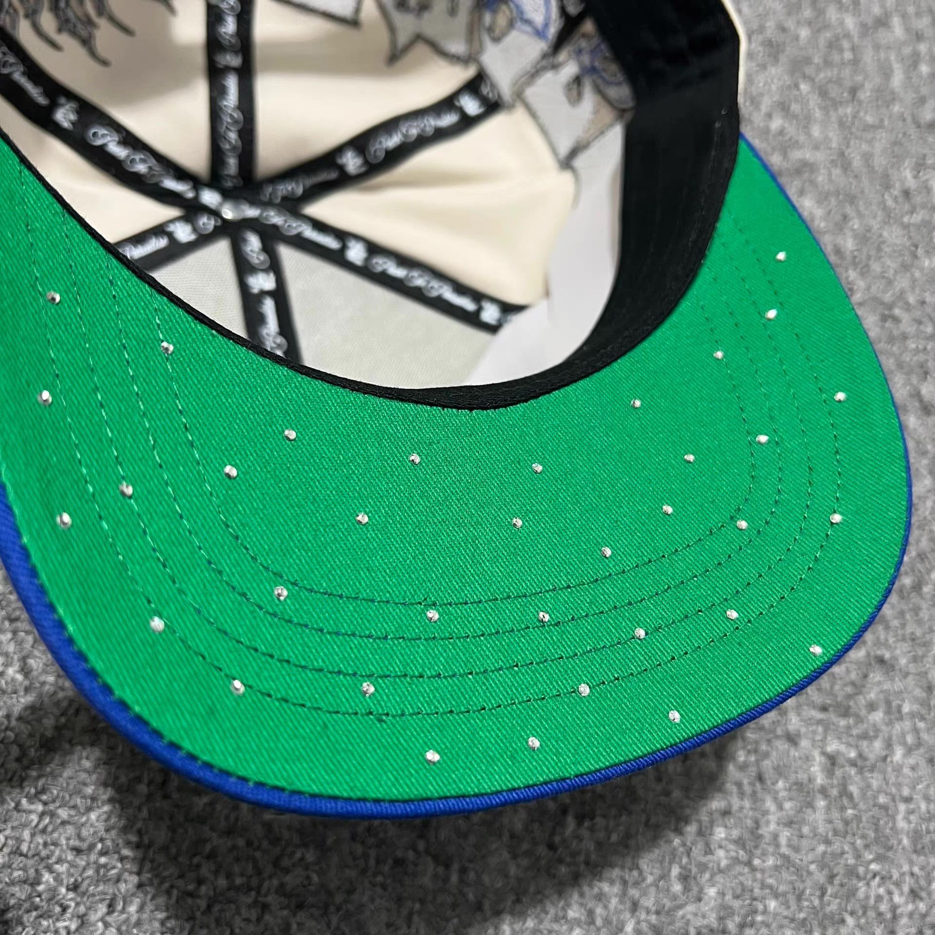 HELLSTAR Hellstar rhinestone embroidered curved brim baseball cap Q7 Size ONE SIZE - 4 Thumbnail