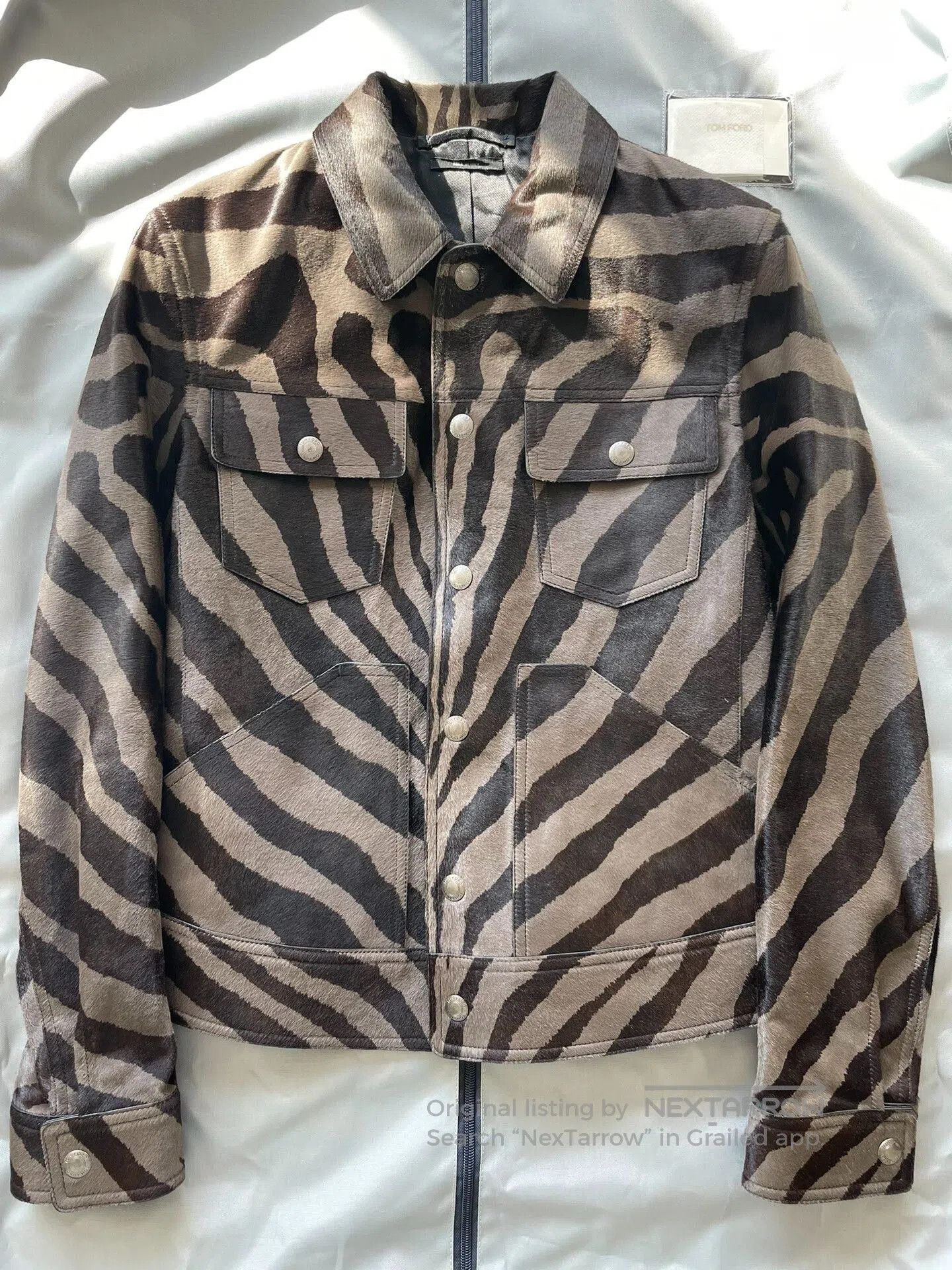 Tom Ford Tom Ford Zebra Pattern Leather Jacket. Size US S / EU 44-46 / 1 - 1 Thumbnail