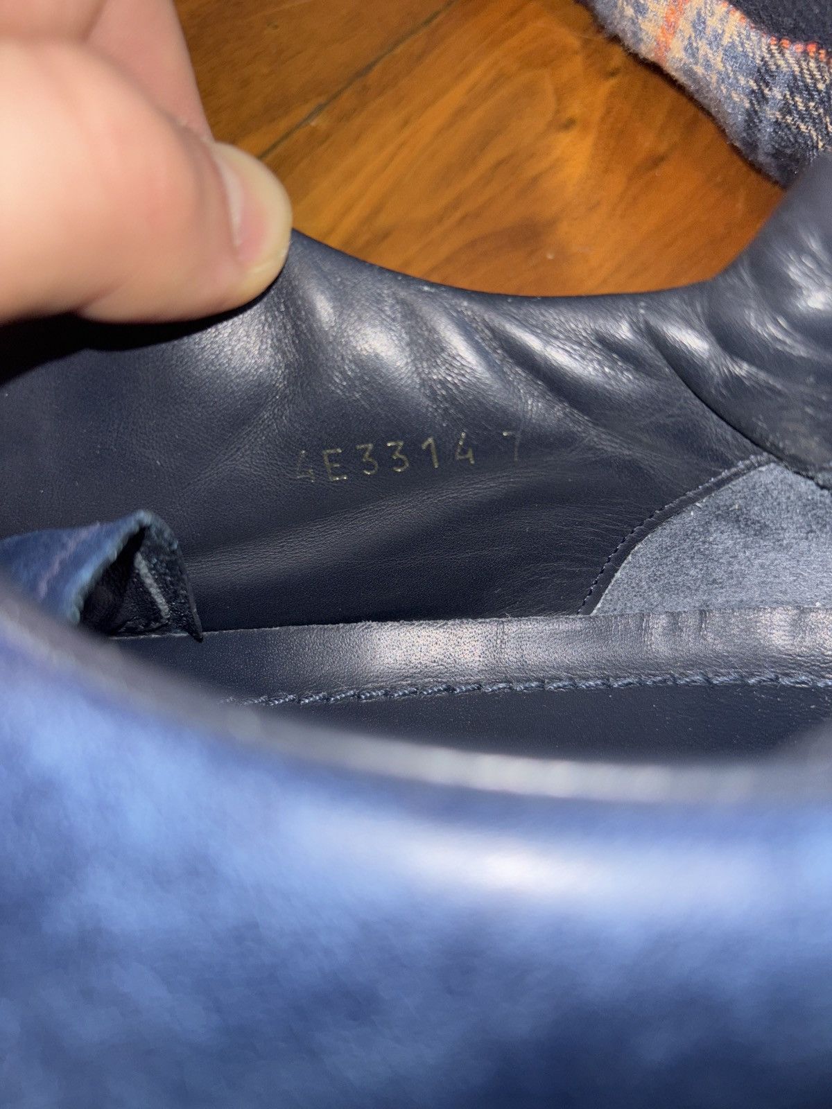 Prada Prada Men’s **RARE** Navy leather shoe white sole (4E3314) Size US 7 / EU 40 - 7 Thumbnail
