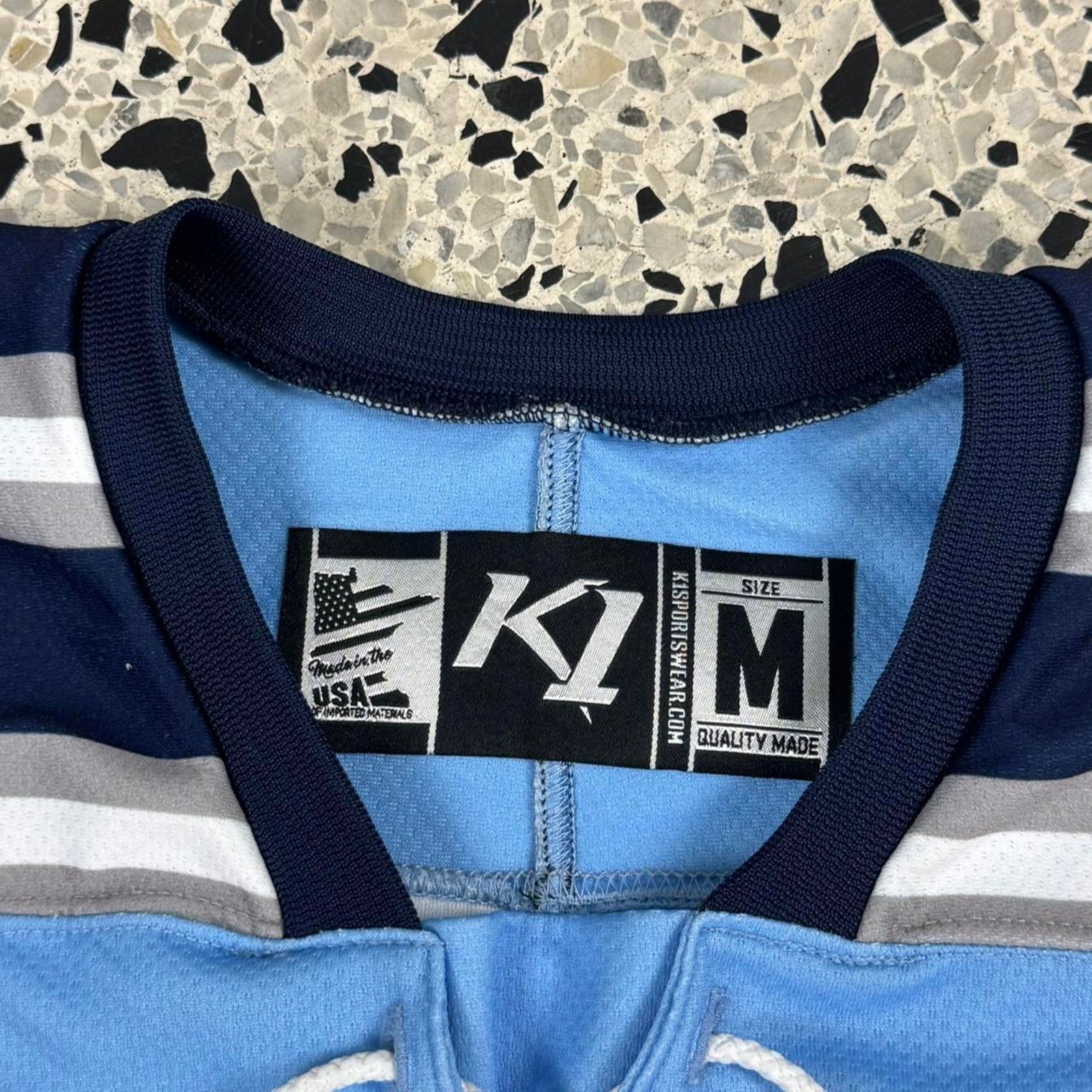 NHL VINTAGE Y2K USPHIL NEW JERSEY HITMEN K1 L/S HOCKEY JERSEY: Size US M / EU 48-50 / 2 - 3 Thumbnail