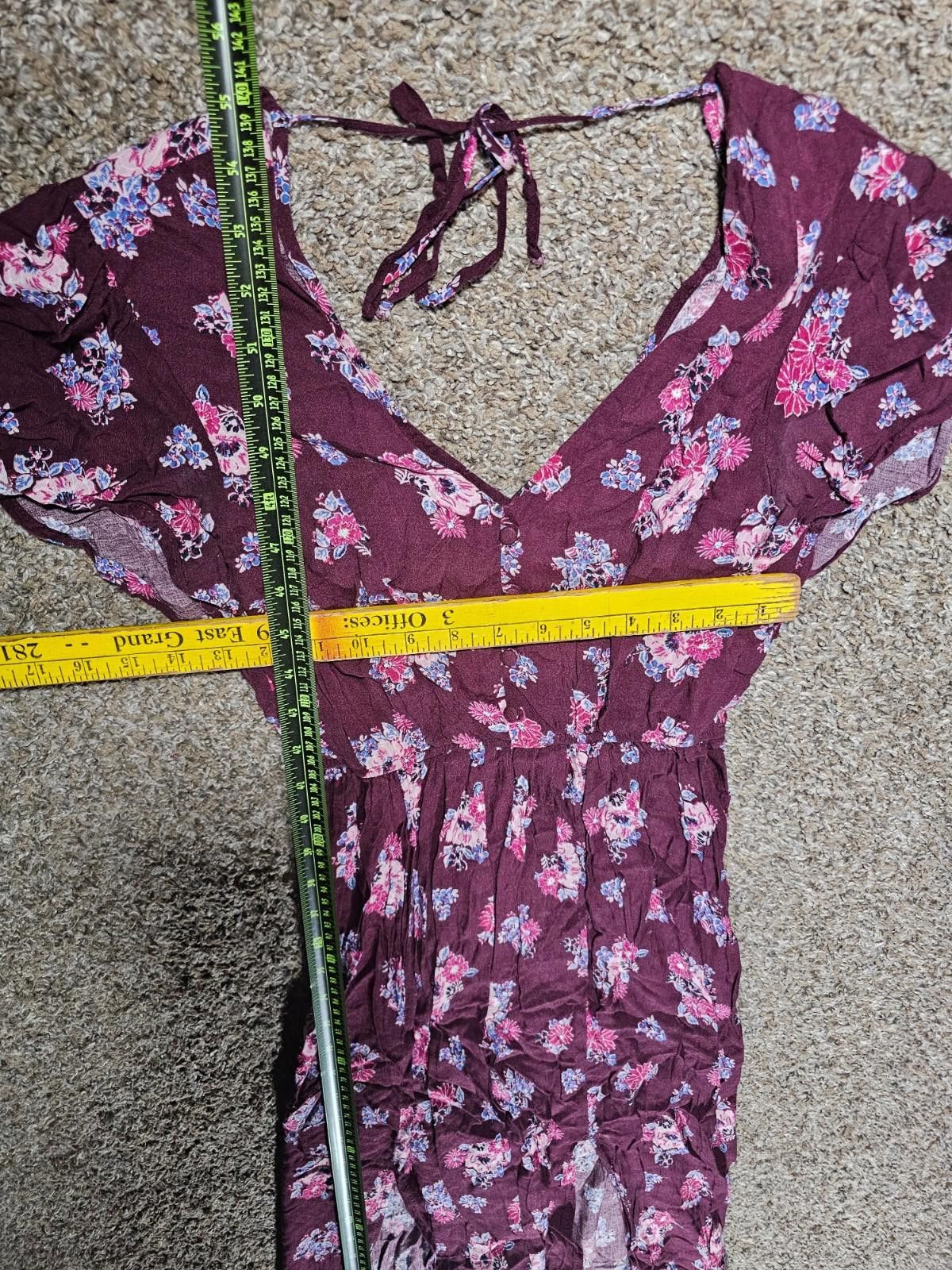 Other Three Pink Hearts XS Dress Red Floral Size XS / US 0-2 / IT 36-38 - 4 Thumbnail