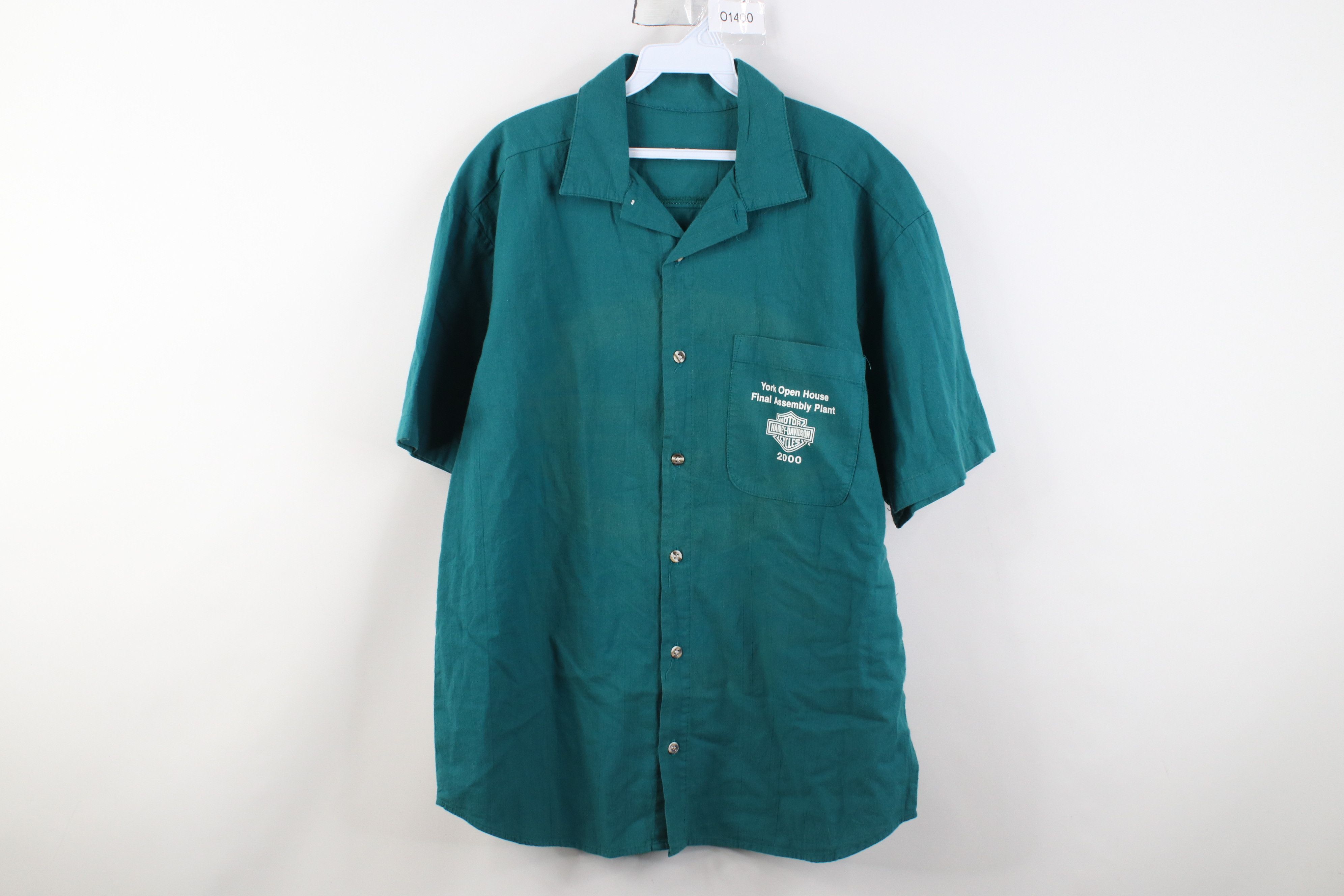 Harley Davidson Vintage Y2K 2000 Harley Davidson Assembly Plant Button Shirt Size US L / EU 52-54 / 3 - 1 Thumbnail