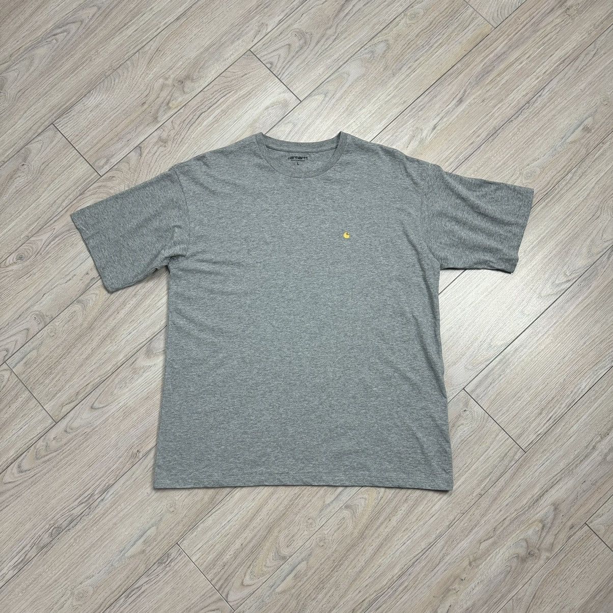 Carhartt Essential Carhartt Small Logo Embroidered Chase Grey Tee Size US L / EU 52-54 / 3 - 1 Thumbnail