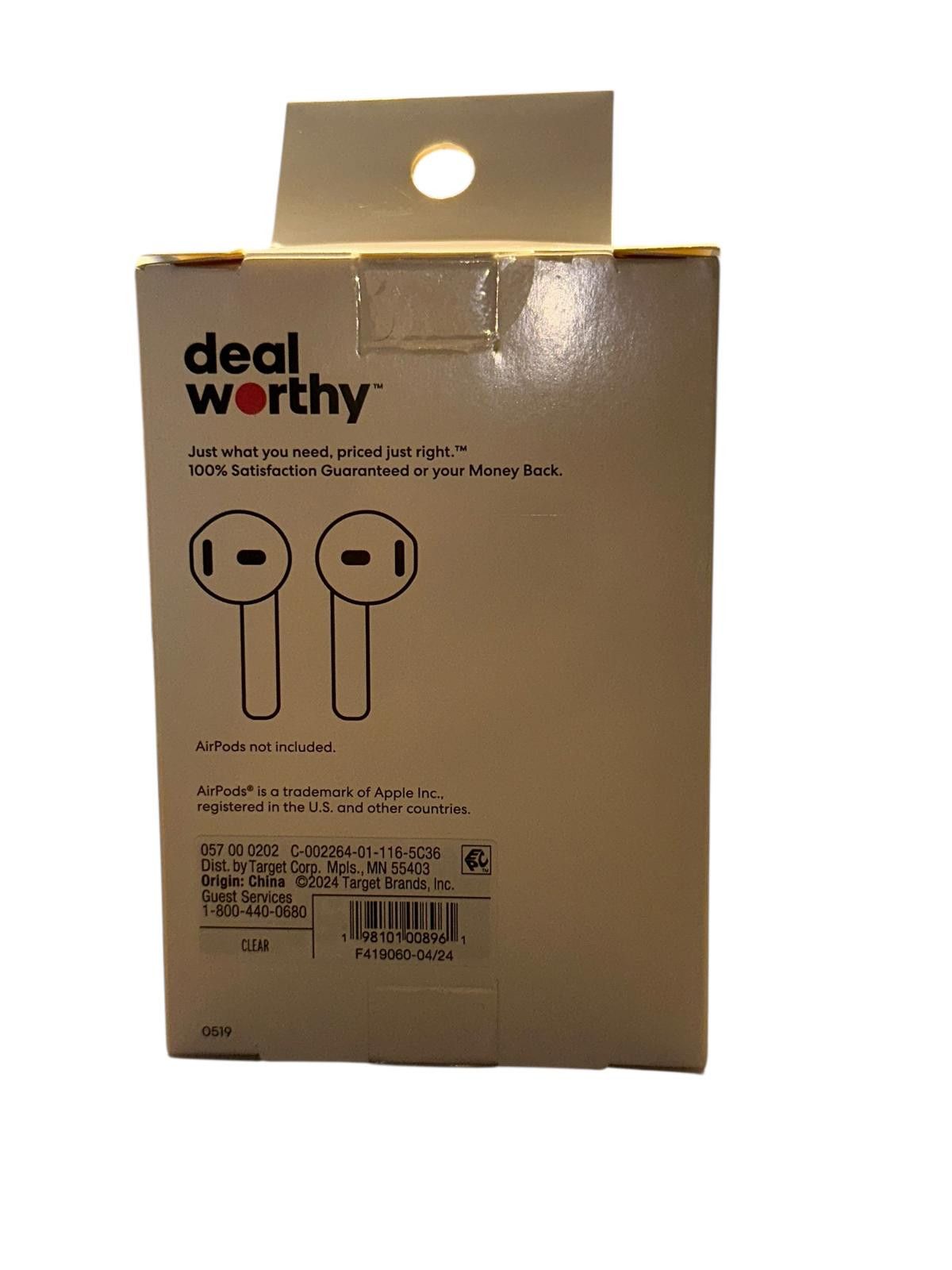 Other Deal Worthy Earbud Case Cover for AirPods 1st & 2nd Gen Size ONE SIZE - 2 Thumbnail