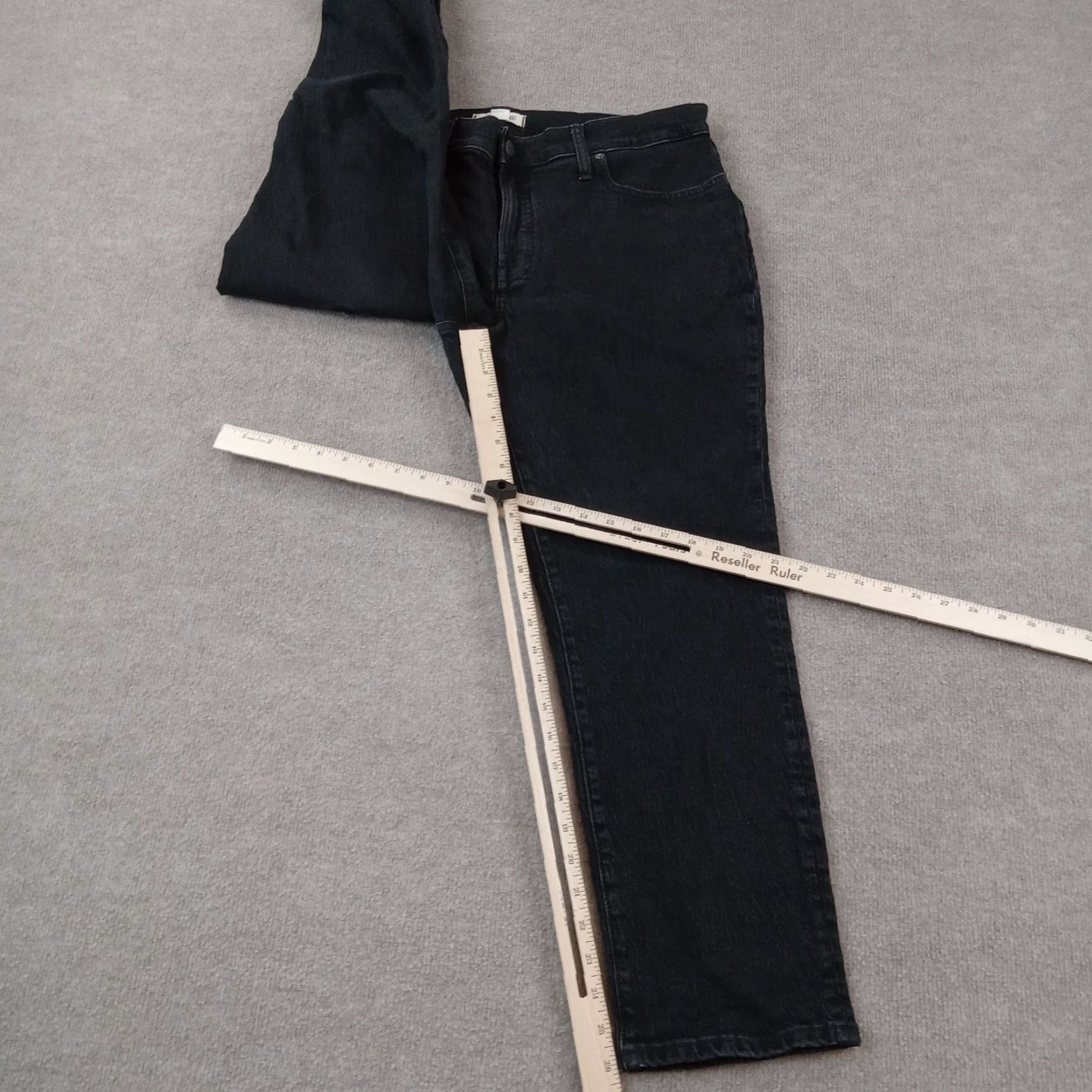 Madewell Madewell Women's Black Mid-Rise Skinny Jeans, Size 36, Cotton Stretch Denim, 5-Pocket Size 36" / US 14 / IT 50 - 2 Thumbnail