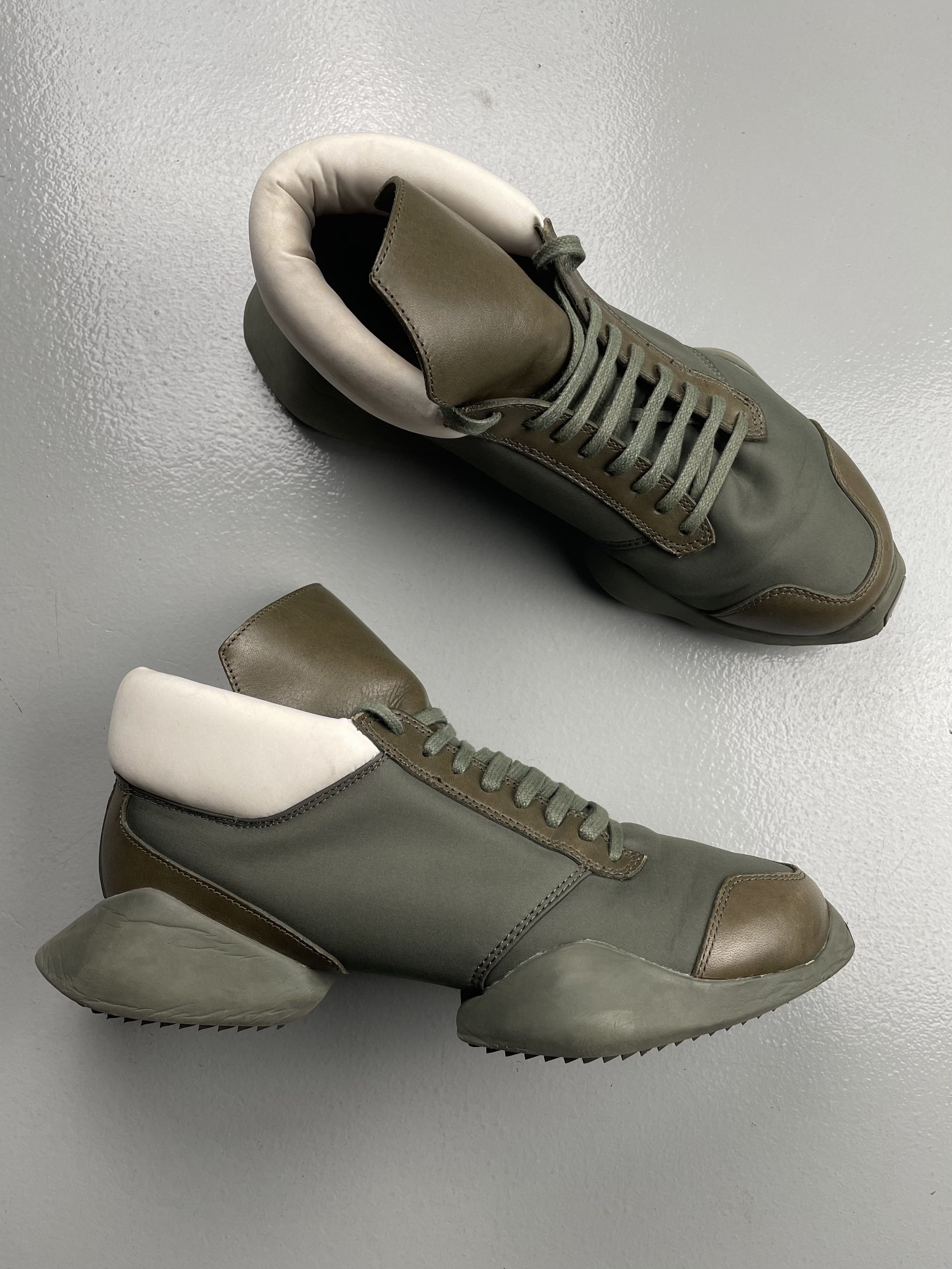 Adidas × Rick Owens adidas x Rick Owens S/S 2016 Tech Runner (Earth Green) Size US 6.5 / EU 39-40 - 1 Thumbnail