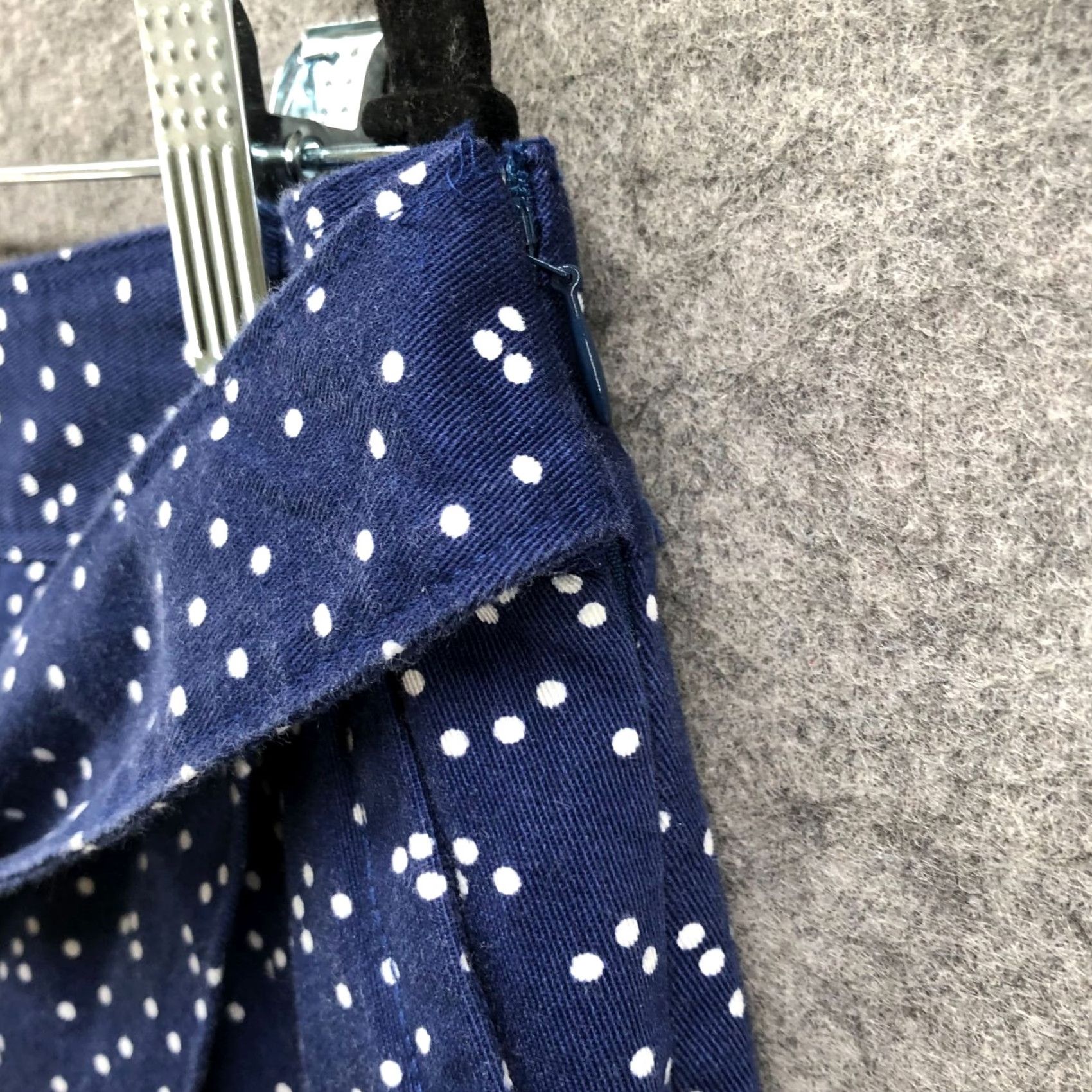 Vineyard Vines NWT Vineyard Vines Skort Womens 6 Blue Polka Dot Tie Waist Asymmetric Faux Wrap Size 28" / US 6 / IT 42 - 3 Thumbnail
