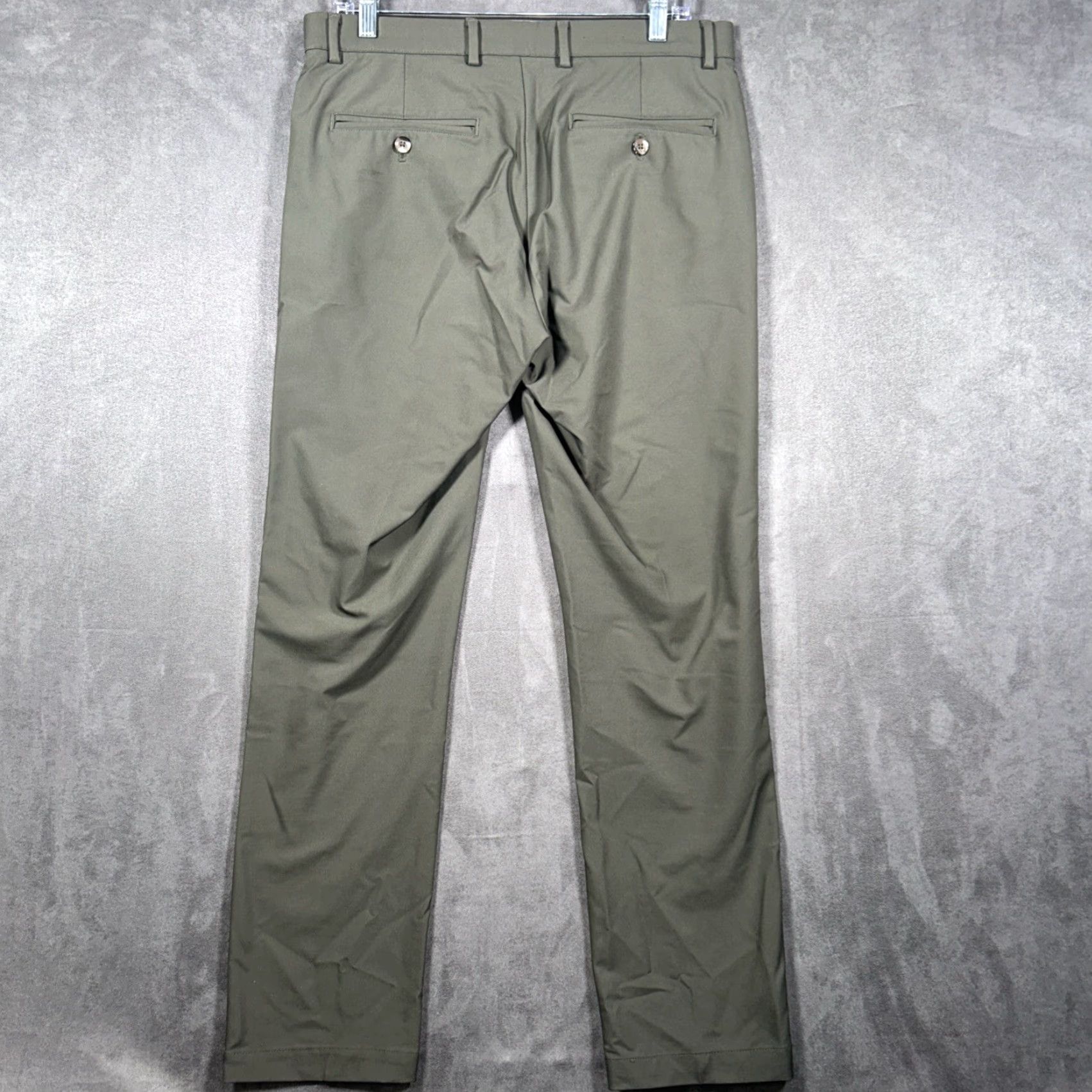 Olive Greg Norman Mens Performance Classic Pants Olive Green 32x30 Slash Pockets Size US 32 / EU 48 - 7 Thumbnail