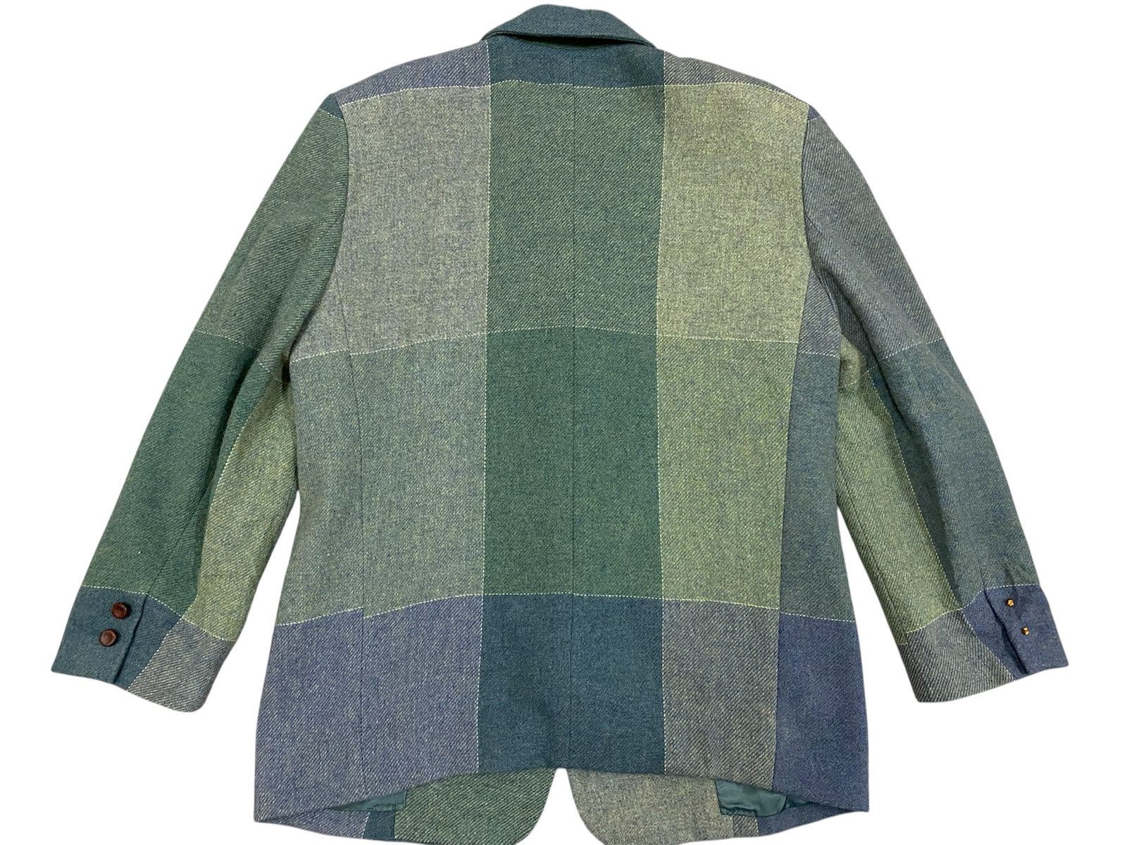 Issey Miyake Issey Miyake Wool Splendor Tweed Patchwork Tailored Jacket Size M / US 6-8 / IT 42-44 - 3 Thumbnail