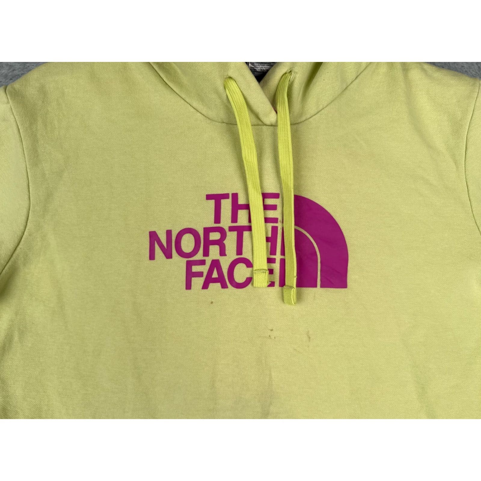 The North Face The North Face Womens Large Yellow Pullover Hoodie Sweatshirt Jers ey Cotton Blend All Seasons Zip Logo Size L / US 10 / IT 46 - 6 Thumbnail