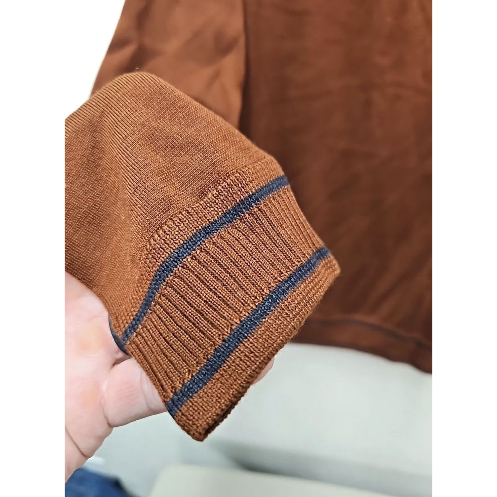 Hugo Boss HUGO BOSS High Neck Jumper Mens M Brown Wool Blend Favino Pullover Neckline Wool Size US M / EU 48-50 / 2 - 2 Thumbnail