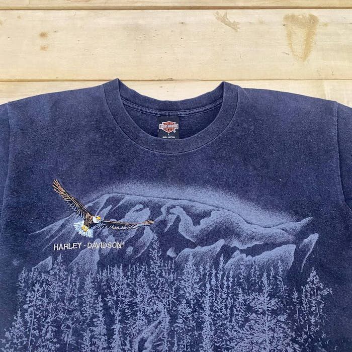 Harley Davidson × Vintage B87 VTG 90s HARLEY DAVIDSON USA FADED TEE Size US L / EU 52-54 / 3 - 2 Thumbnail