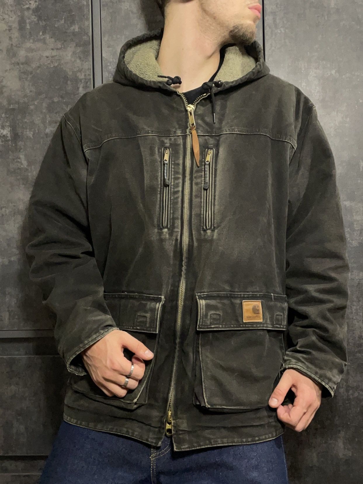 Carhartt Sick Vintage Carhartt C95 Faded Jacket Detroit Active RRL Ys Size US L / EU 52-54 / 3 - 3 Thumbnail