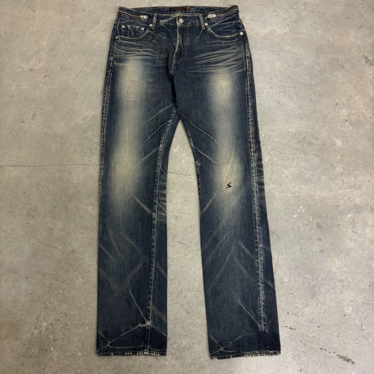 07SS UNDERCOVER purple期 zip denim pants Undercover Undercover SS07 Purple Faded „ Chaos “ Zip Denim