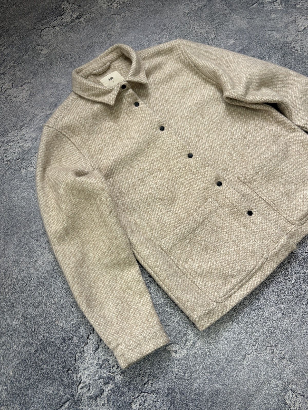 Folk Folk Signal Jacket Textured Woven Wool Blend Beige 3 L Size US L / EU 52-54 / 3 - 9 Thumbnail