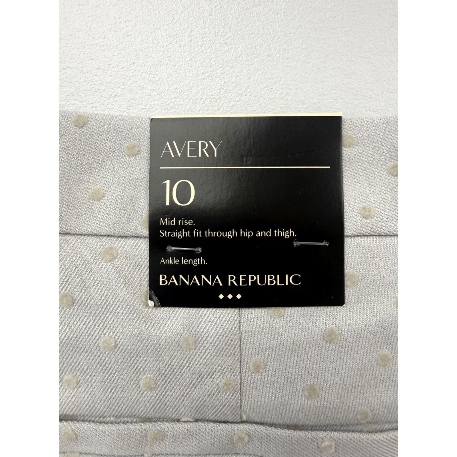 Banana Republic VINTAGE Banana Republic Avery Pants Womens 10 Gray Polka Dot Ankle Dress Work Office Size 32" / US 10 / IT 46 - 5 Thumbnail