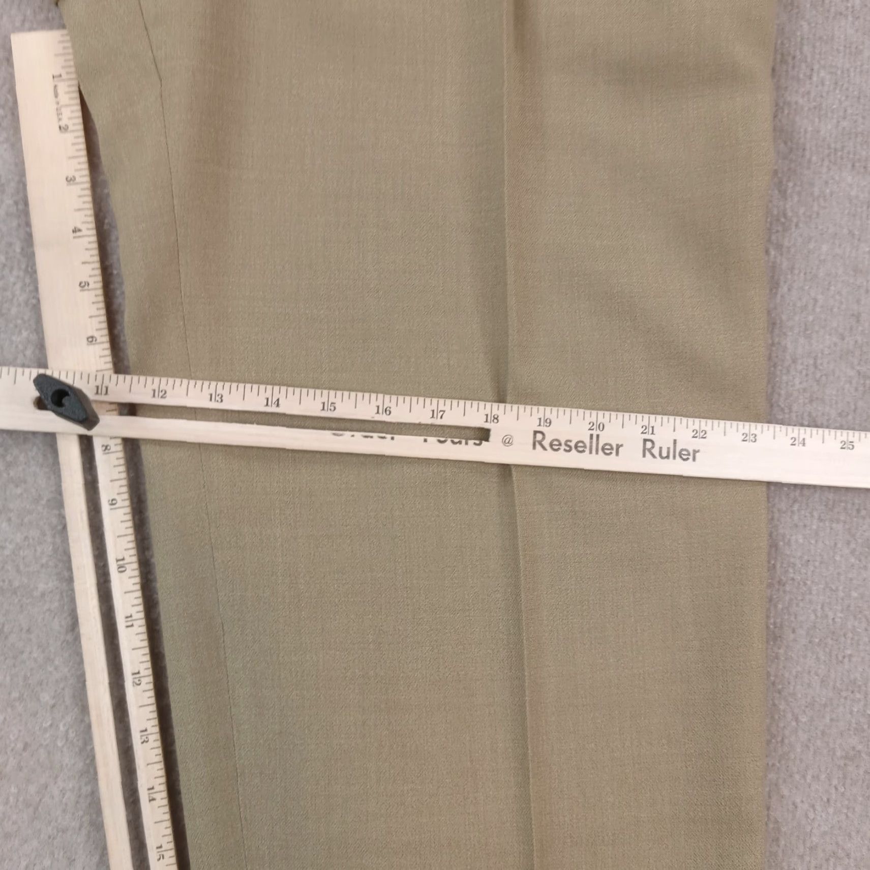 Vintage Ballin Mens Chino Pants Beige 38 Regular Straight Leg Pleated Wool Blend Size US 38 / EU 54 - 4 Thumbnail