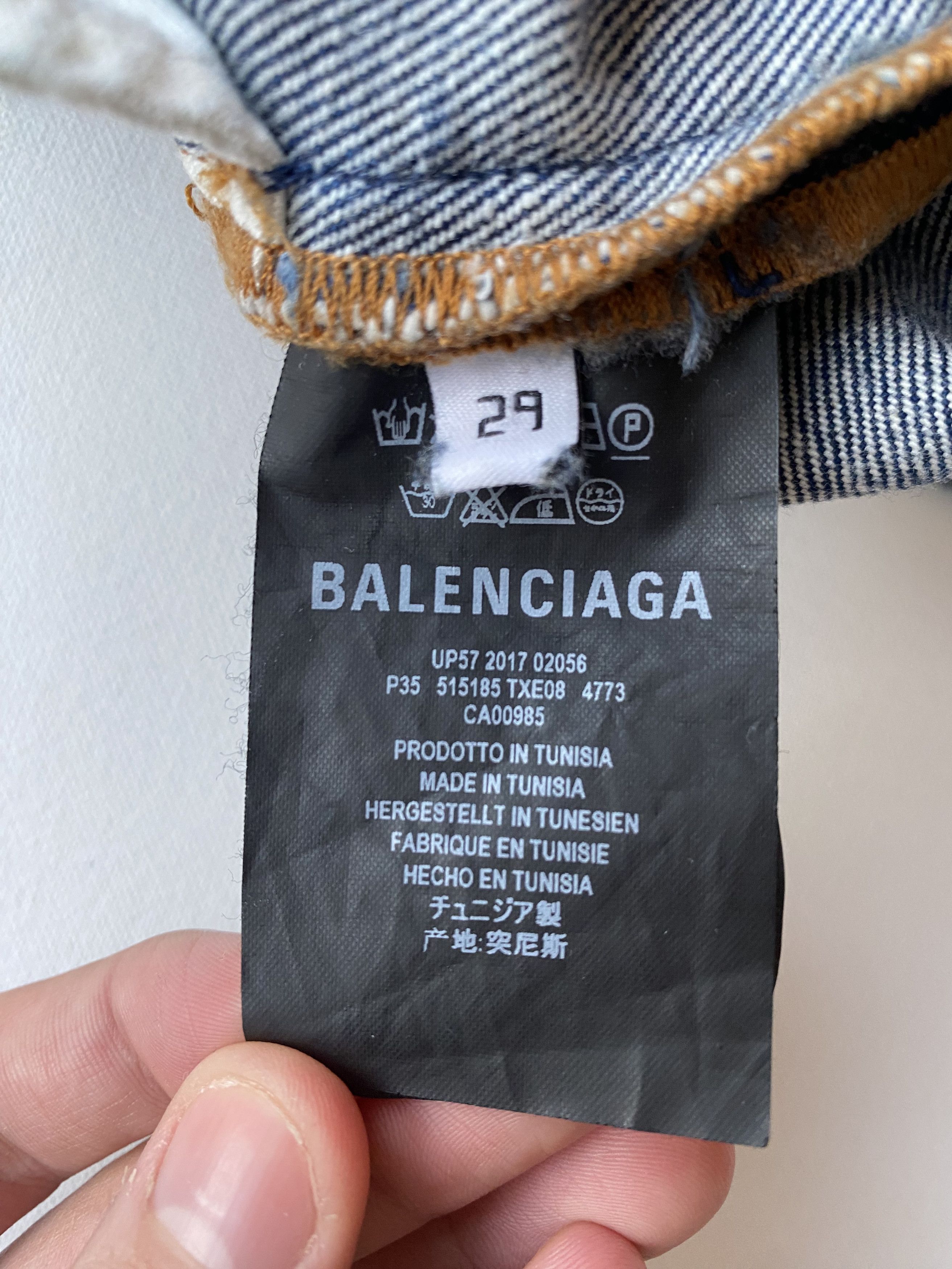 Balenciaga Straight Leg Denim Mid Rise Size US 29 - 4 Thumbnail