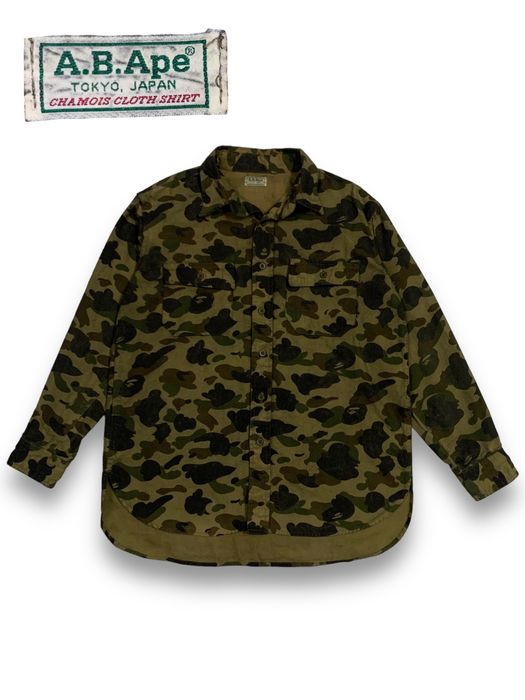 Bape Vintage 90s A Bathing Ape Camo Button Up Shirt Jacket | Grailed