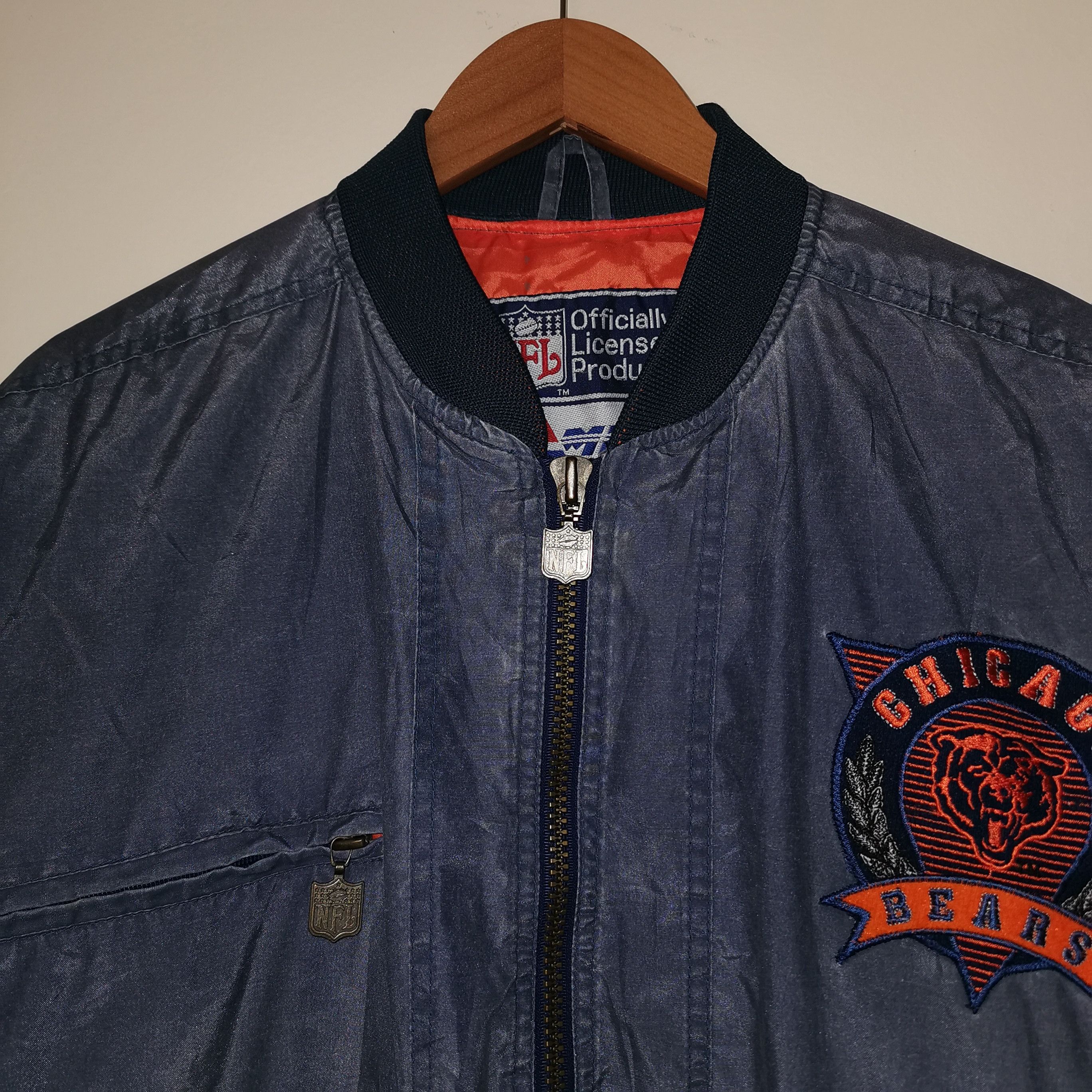 NFL Rare NFL Chicago bears Bomber vintage jacket 90's campri Size US XL / EU 56 / 4 - 6 Thumbnail