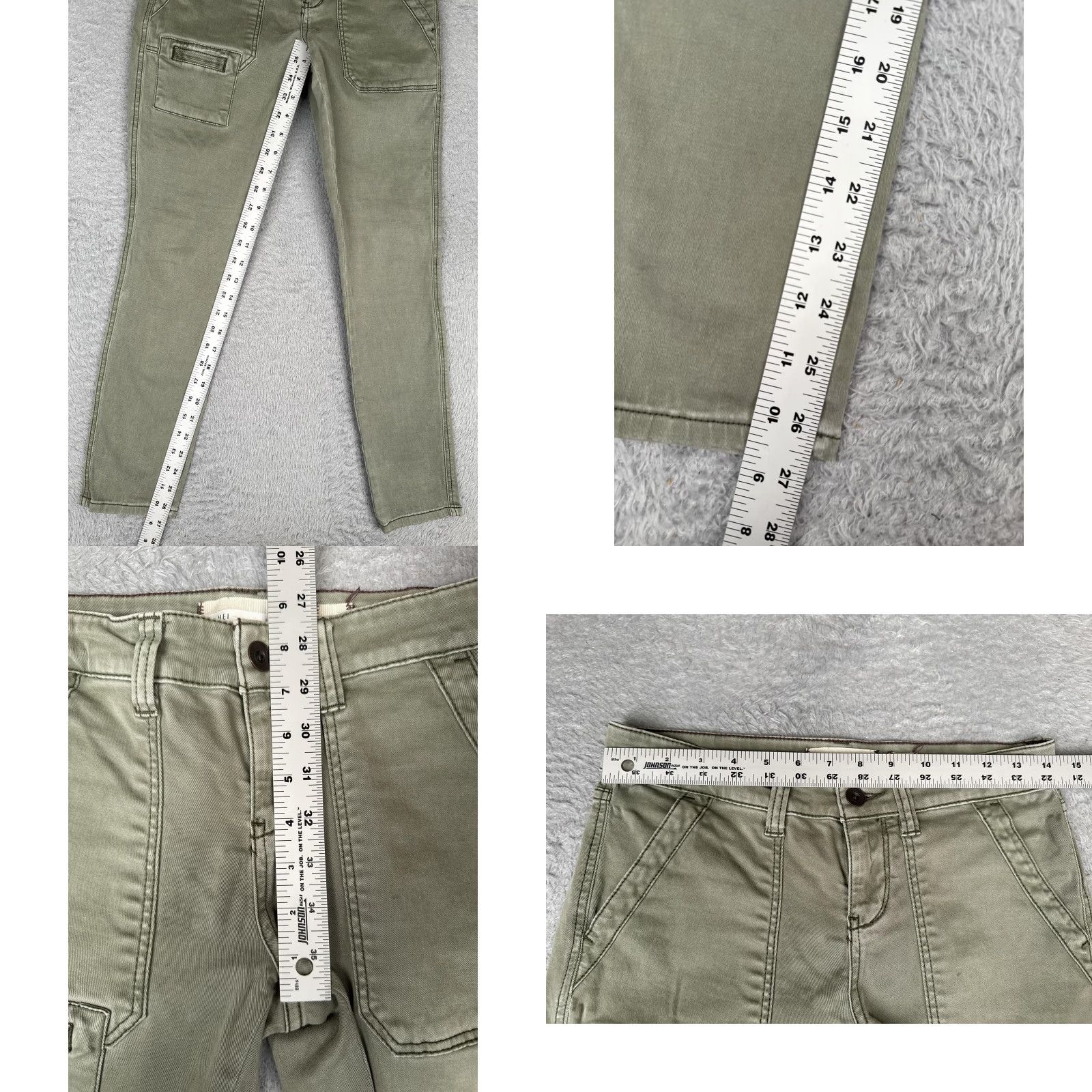 Anthropologie Anthropologie Hei Hei Jeans Womens 26P Green Cargo Skinny Twill Stretch Petite Pants Size 26" / US 2 / IT 38 - 8 Thumbnail