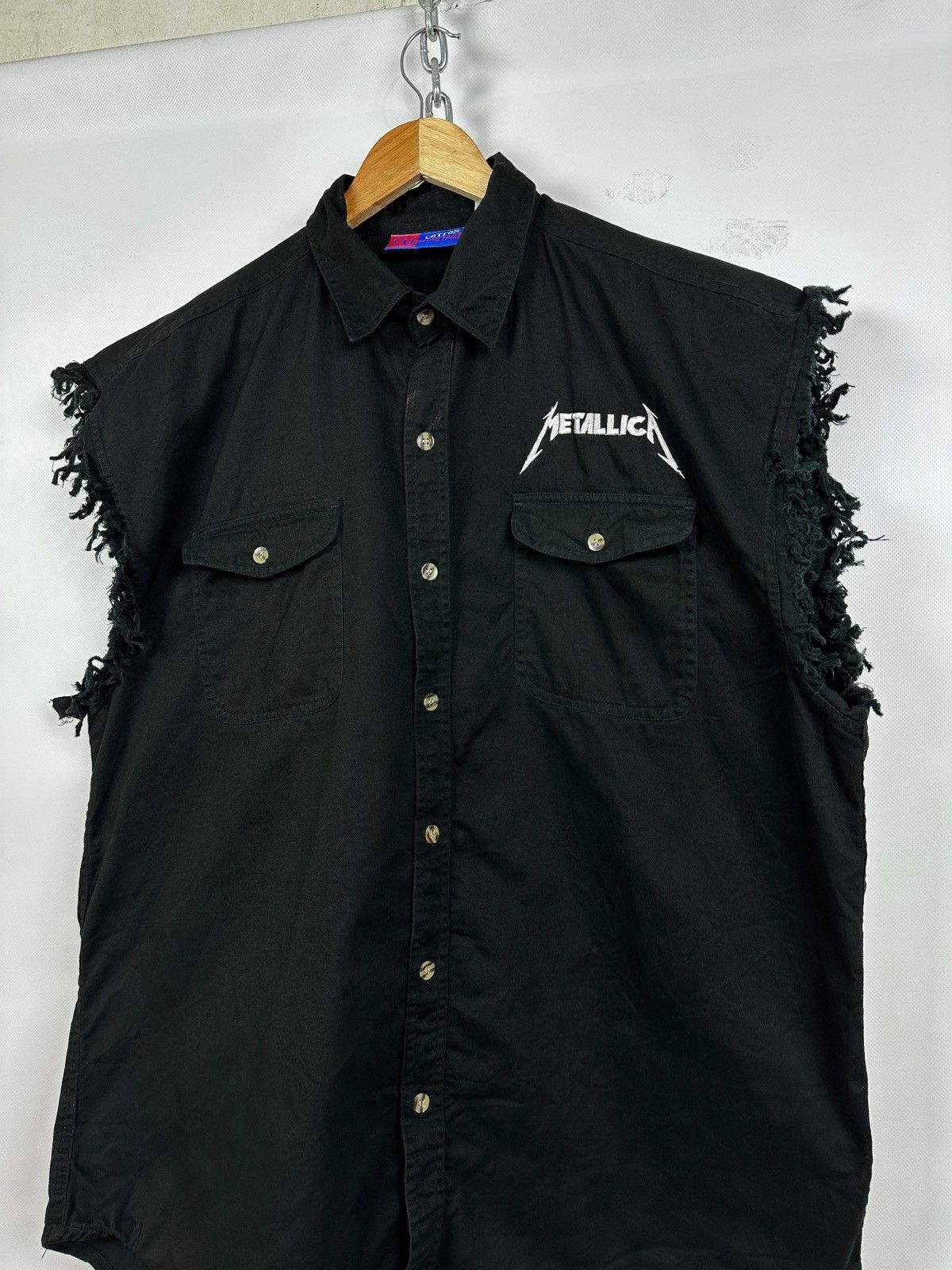 Band Tees Vintage Metallica Pushead Button Up Short Sleeve Shirt Size US XXL / EU 58 / 5 - 5 Thumbnail
