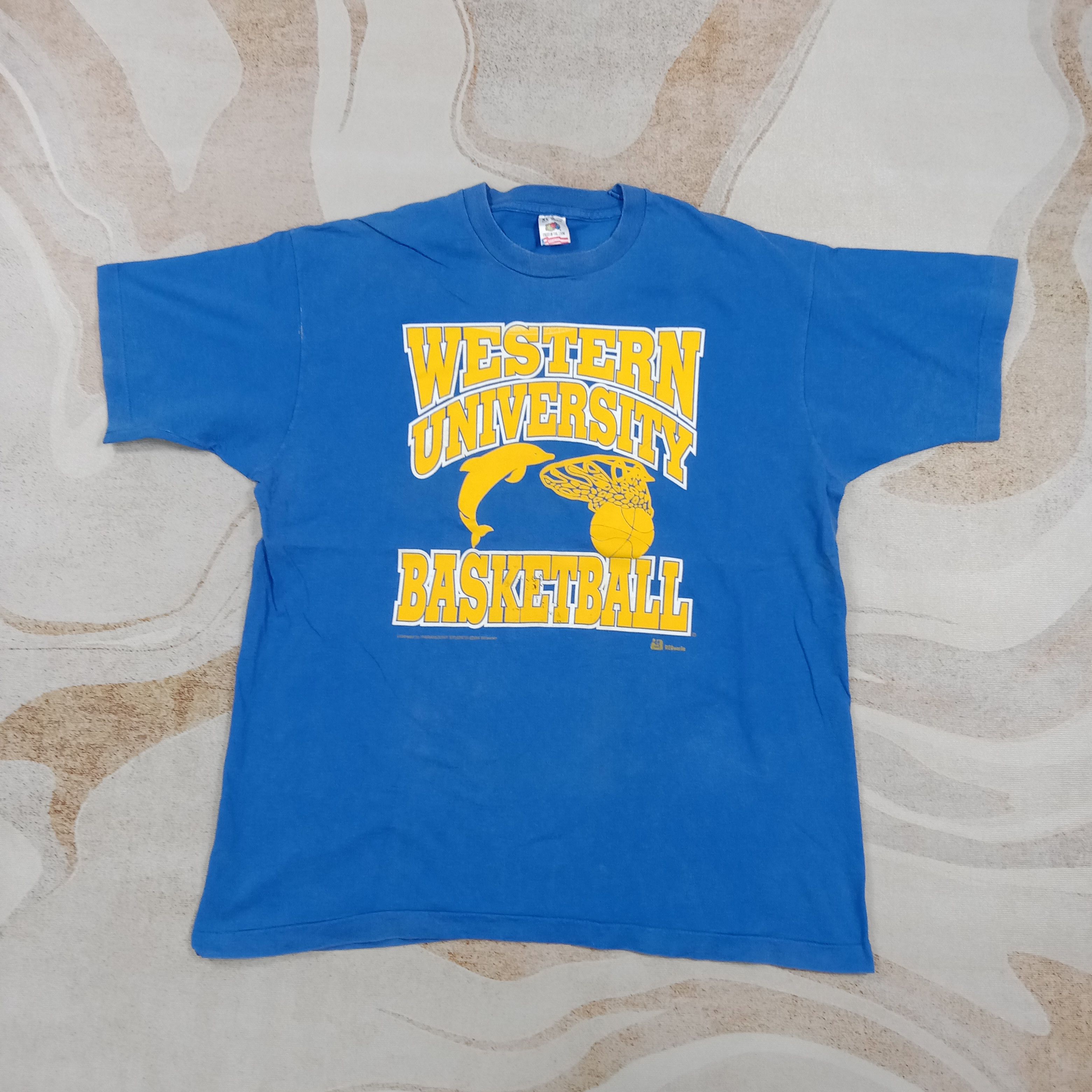 Vintage Werstern University Basketball 90's Tshirt Size US XL / EU 56 / 4 - 1 Thumbnail