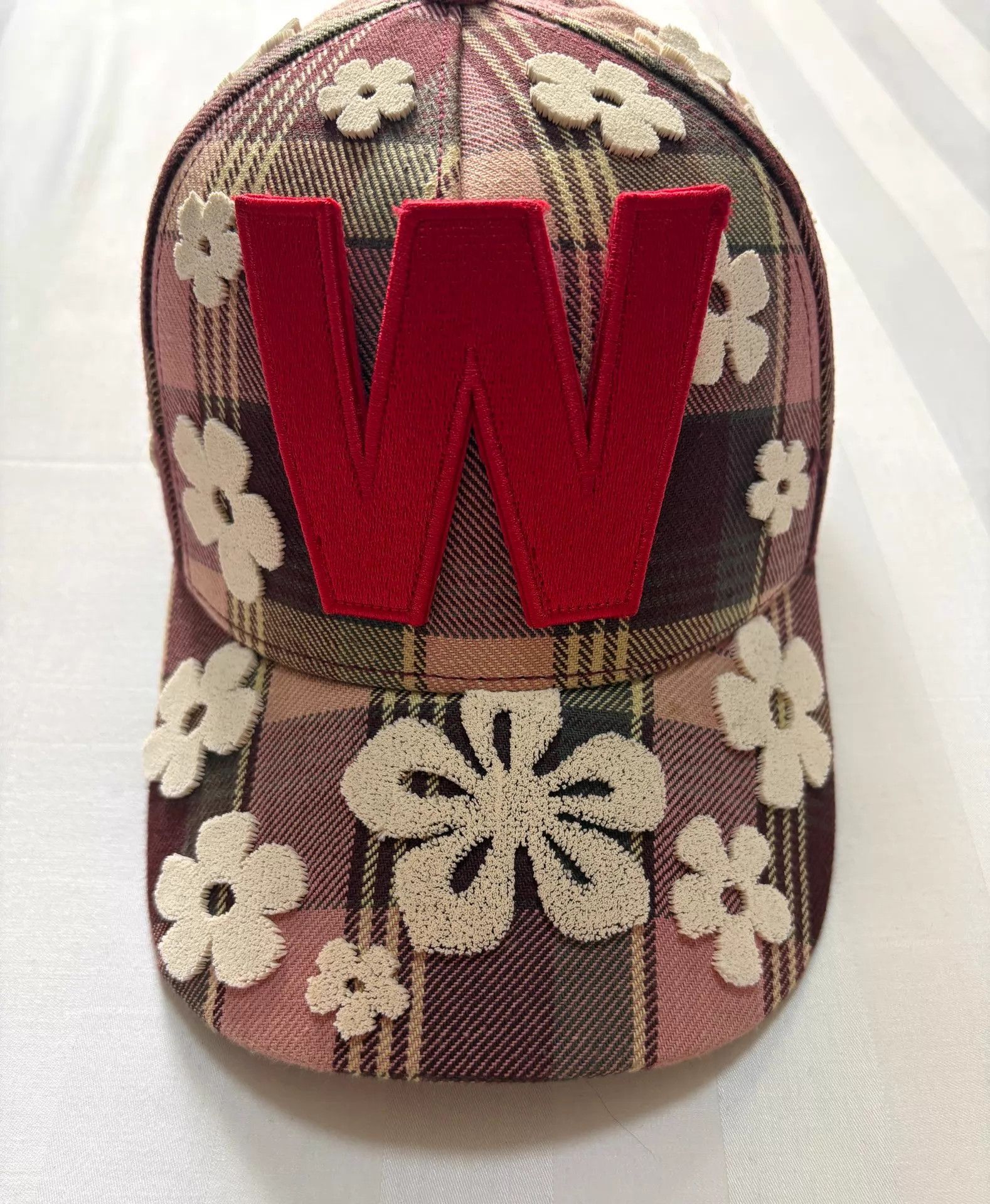 Walter Van Beirendonck WVB 24fw pink flocked floral hat abstr back Size ONE SIZE - 2 Thumbnail