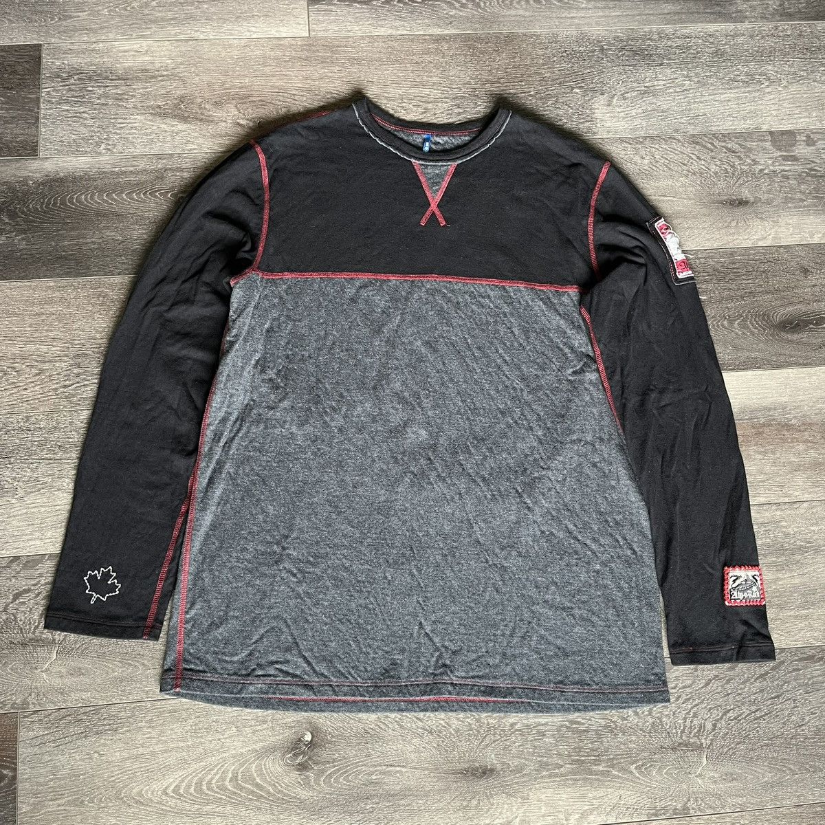Vintage Alp N Rock Flight Crew Longsleeve Shirt Canada Grey Black Size US L / EU 52-54 / 3 - 1 Thumbnail