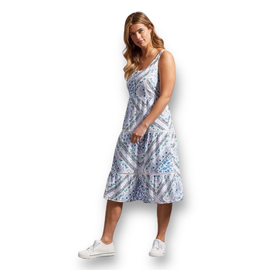 Other Tribal Jeans Lined Tier Dress Size Small Size S / US 4 / IT 40 - 1 Thumbnail