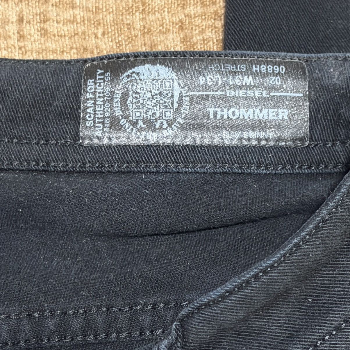 Diesel Diesel Thommer slim skinny jeans in black wash (0688H). Size US 31 - 5 Thumbnail